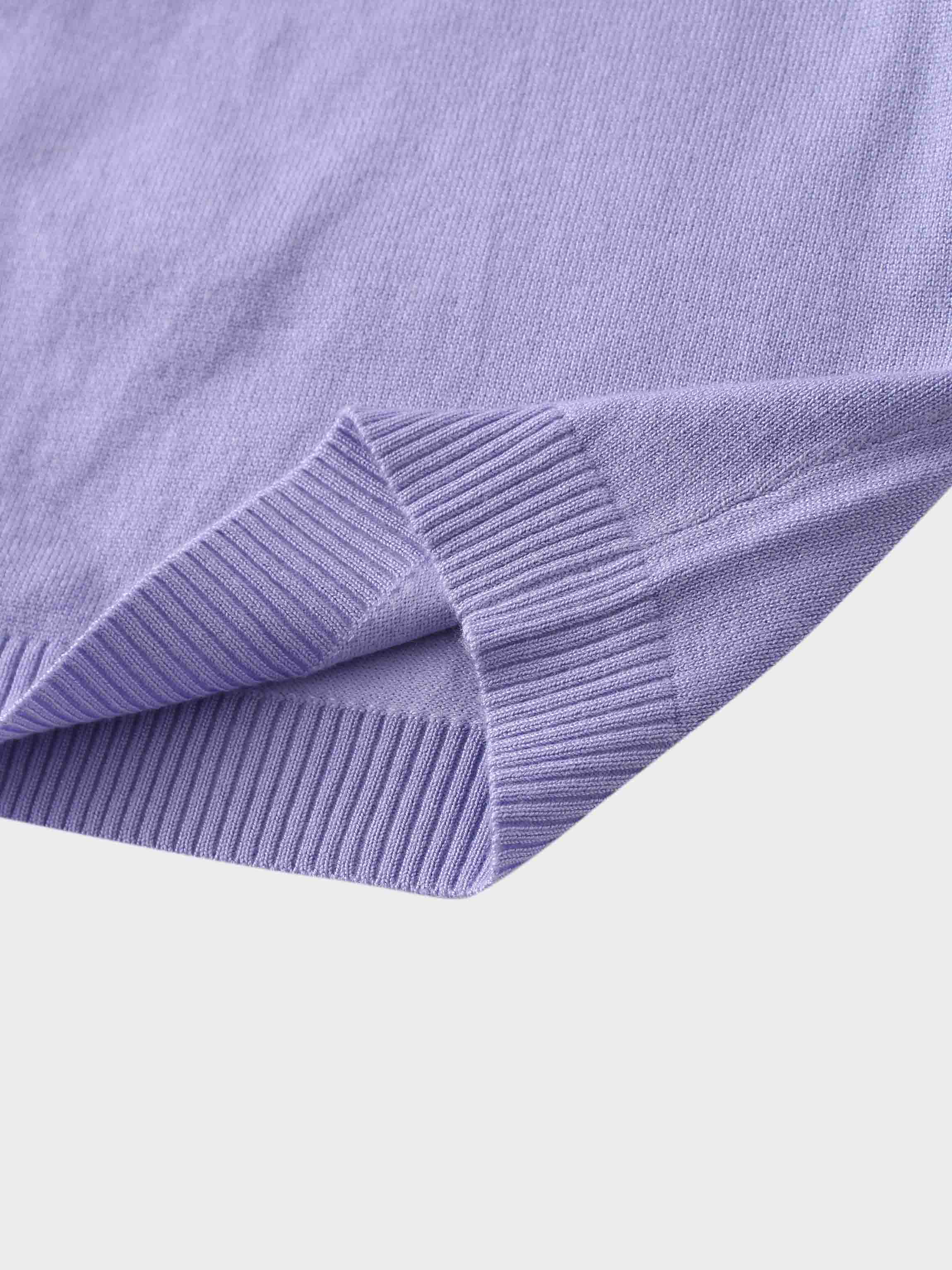 5 Bow Crop Cardigan-Lavender