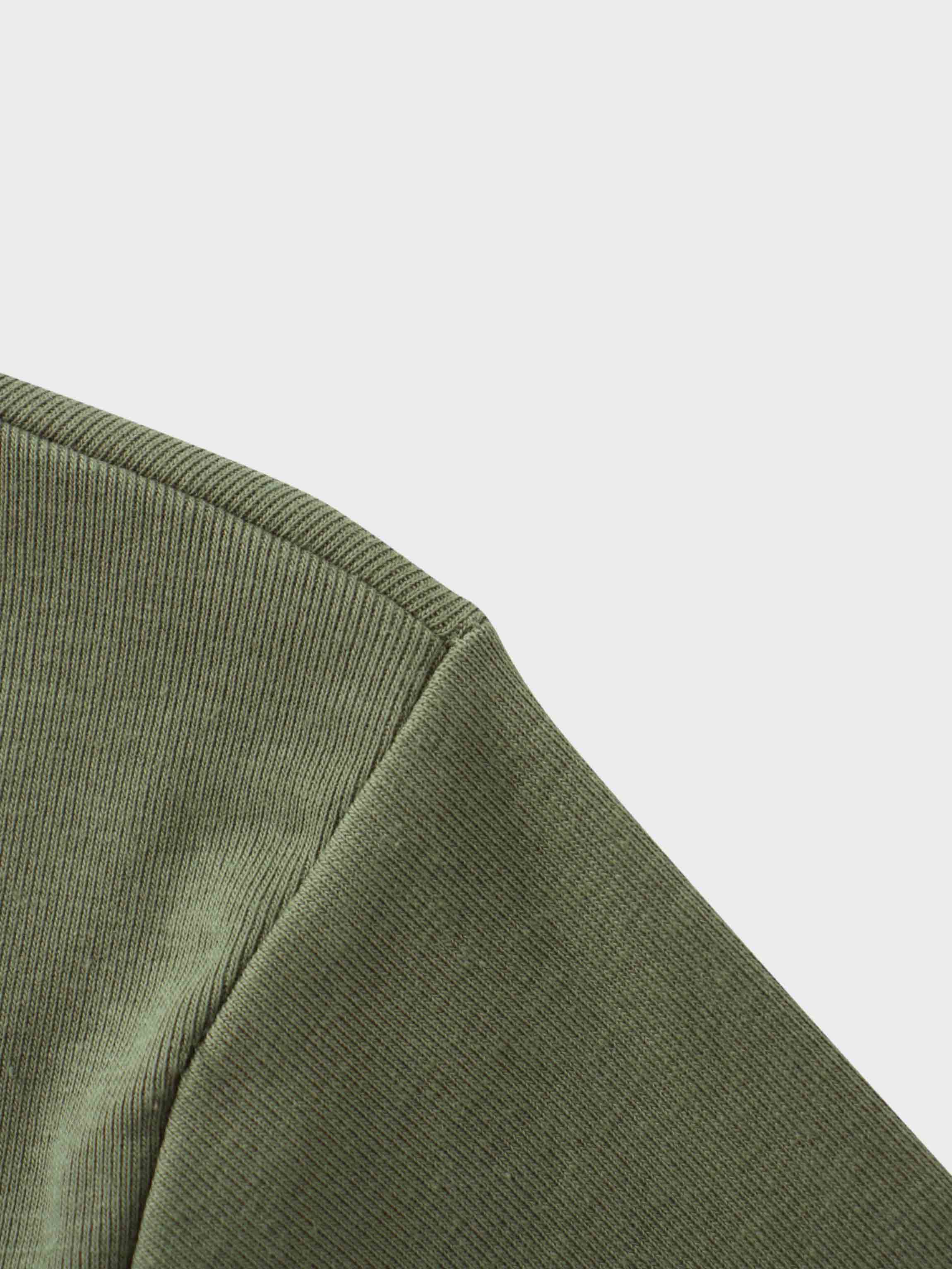 Basic High V Tee Long Sleeve-Army Green