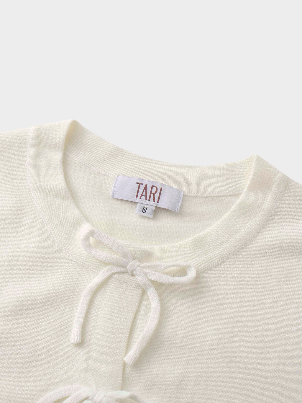 5 Bow Crop Cardigan-Ivory