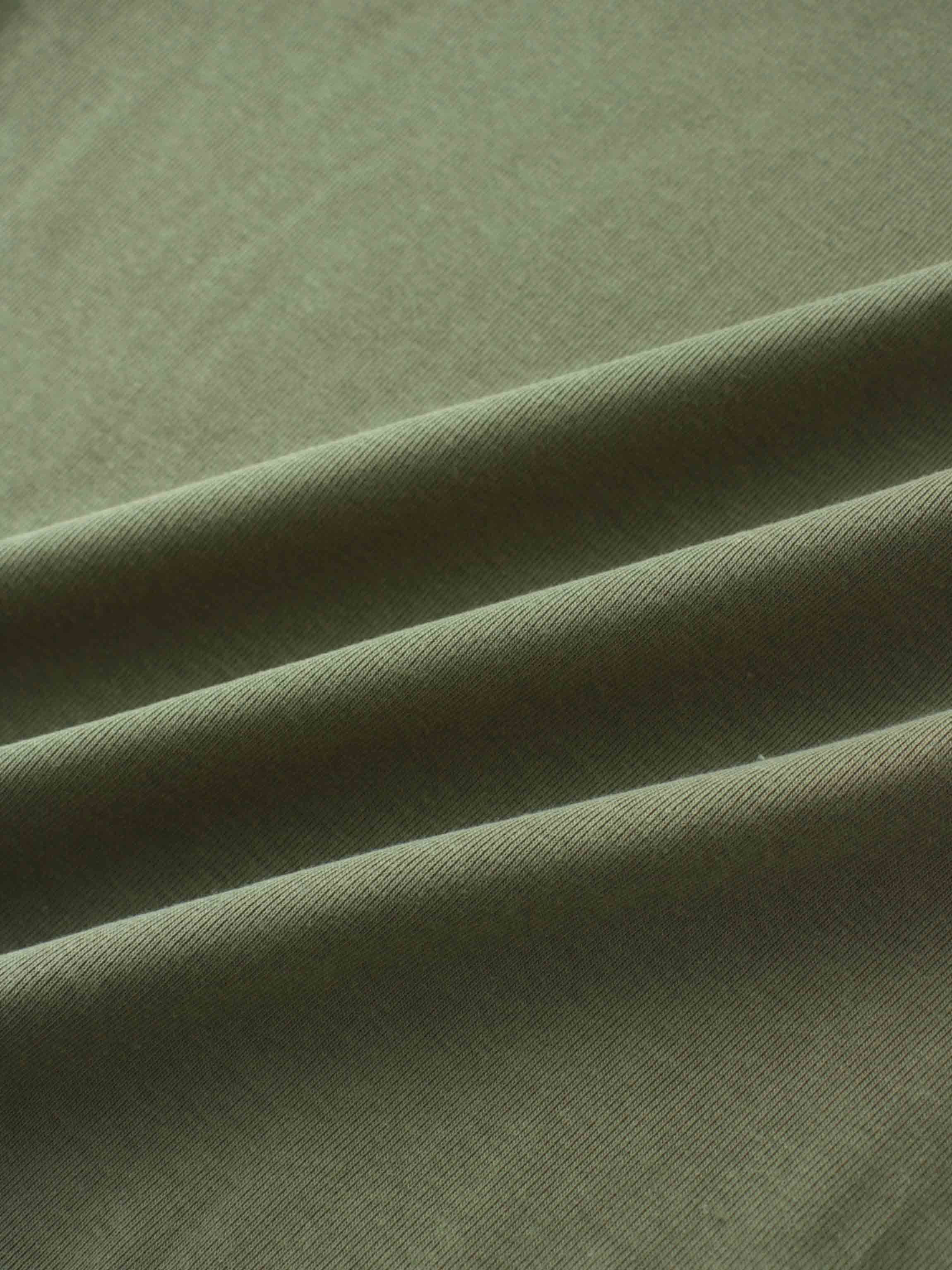 Basic High V Tee Long Sleeve-Army Green