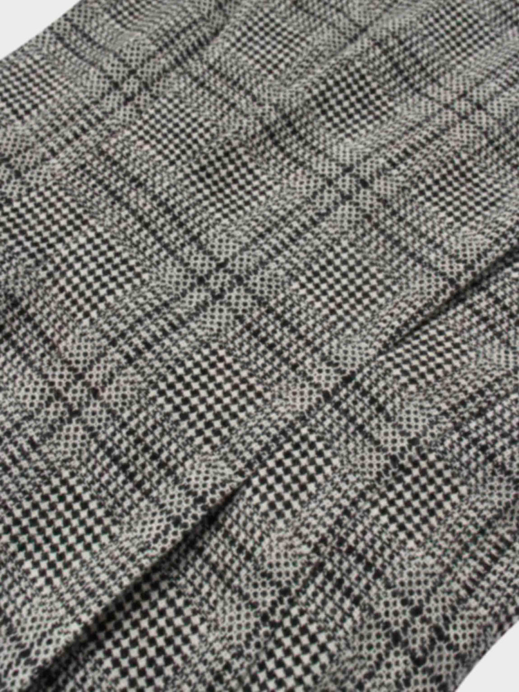 Front Pleat Square Neck Dress-Black/White Plaid