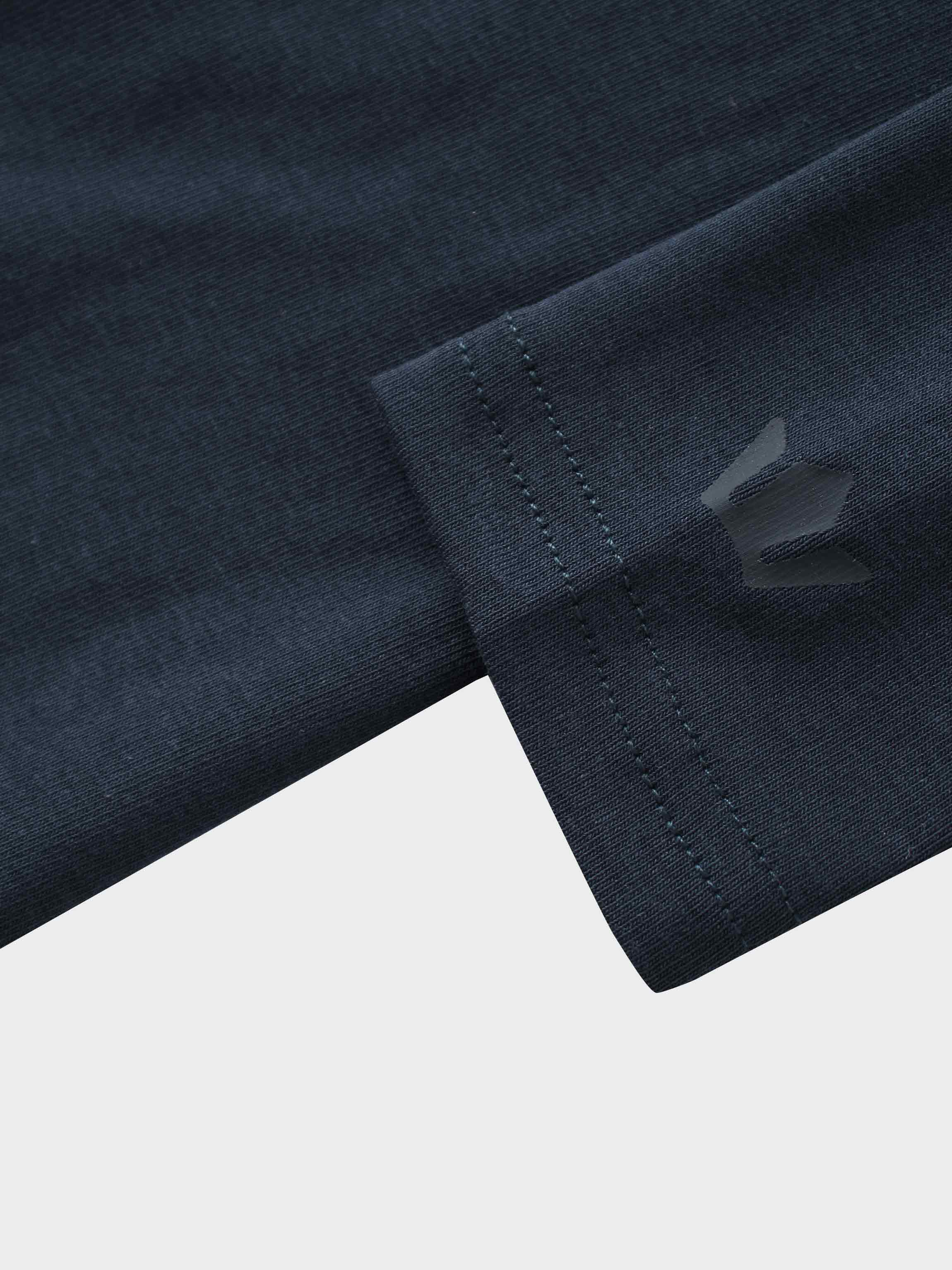 Basic High V Tee Long Sleeve-Deep Navy