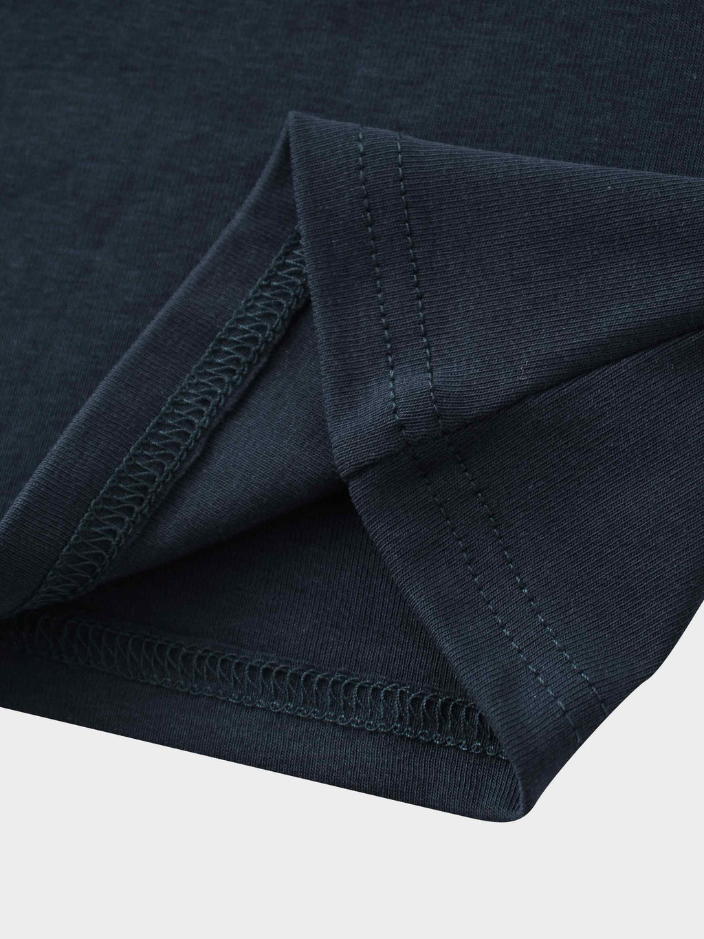 Basic High V Tee Long Sleeve-Deep Navy