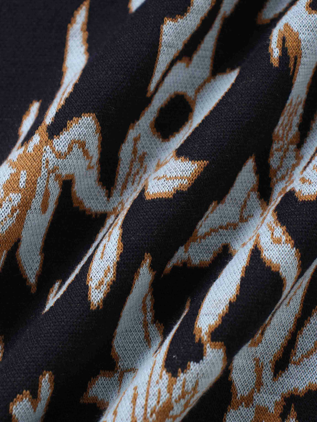 Boxy Mock Neck Top-Blue Floral