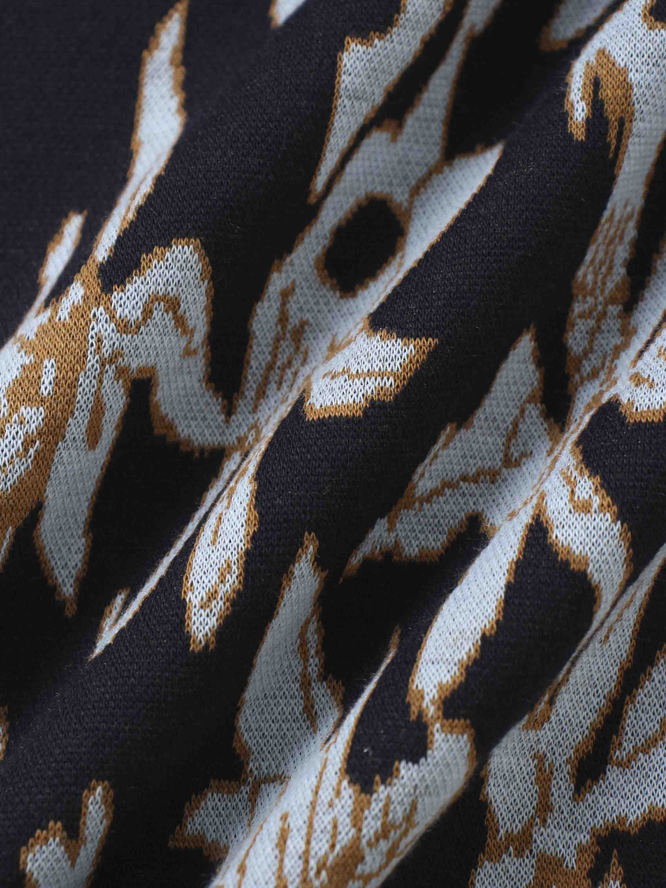 Boxy Mock Neck Top-Blue Floral