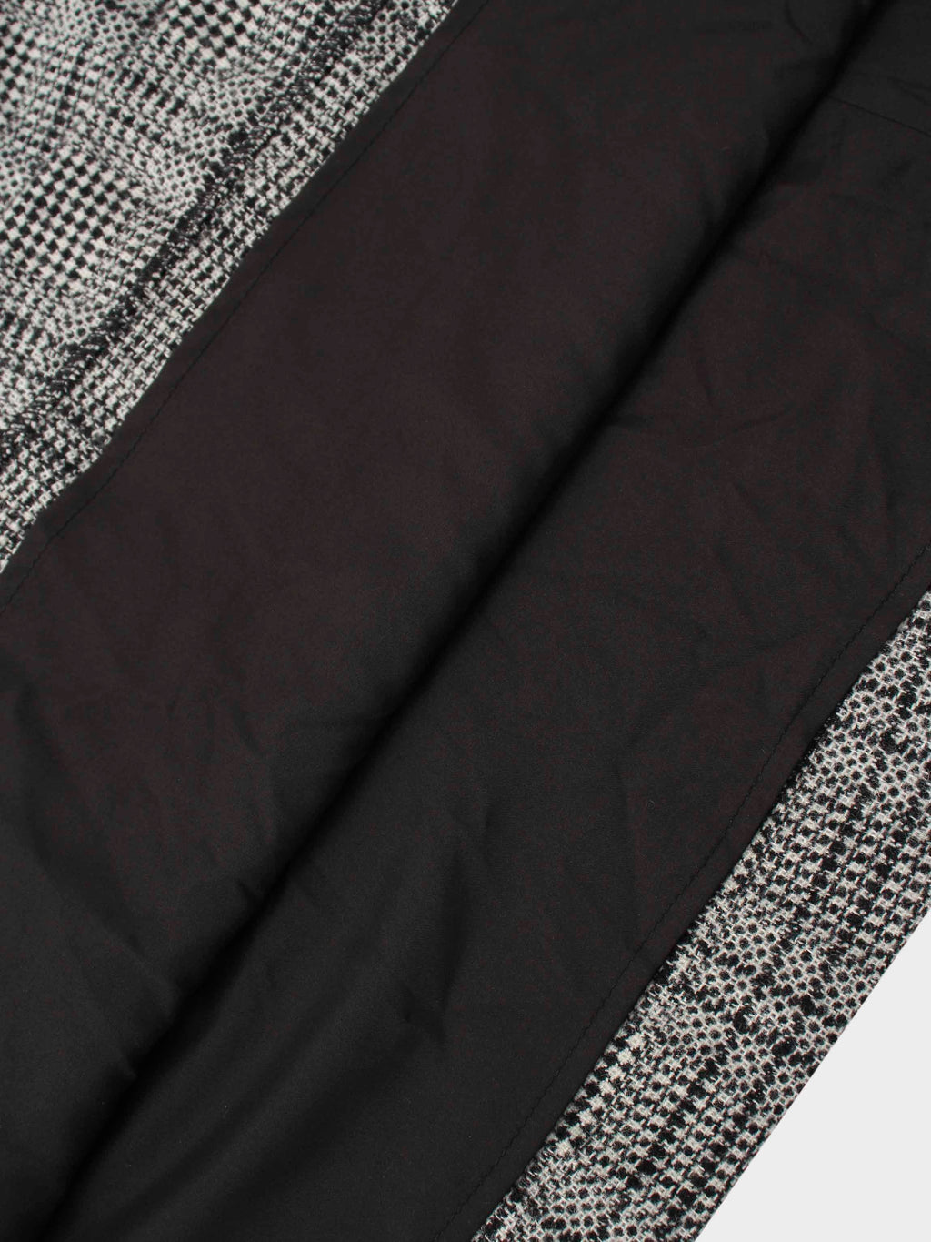 Front Pleat Square Neck Dress-Black/White Plaid