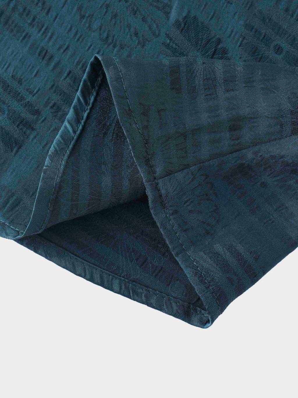 Collared A-Line Shirtdress-Teal Floral