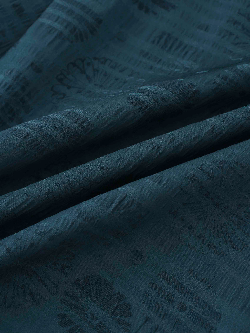 Collared A-Line Shirtdress-Teal Floral