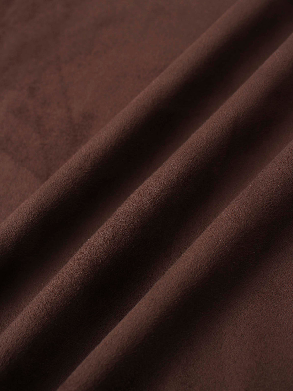 Suede Trumpet Skirt-Brown