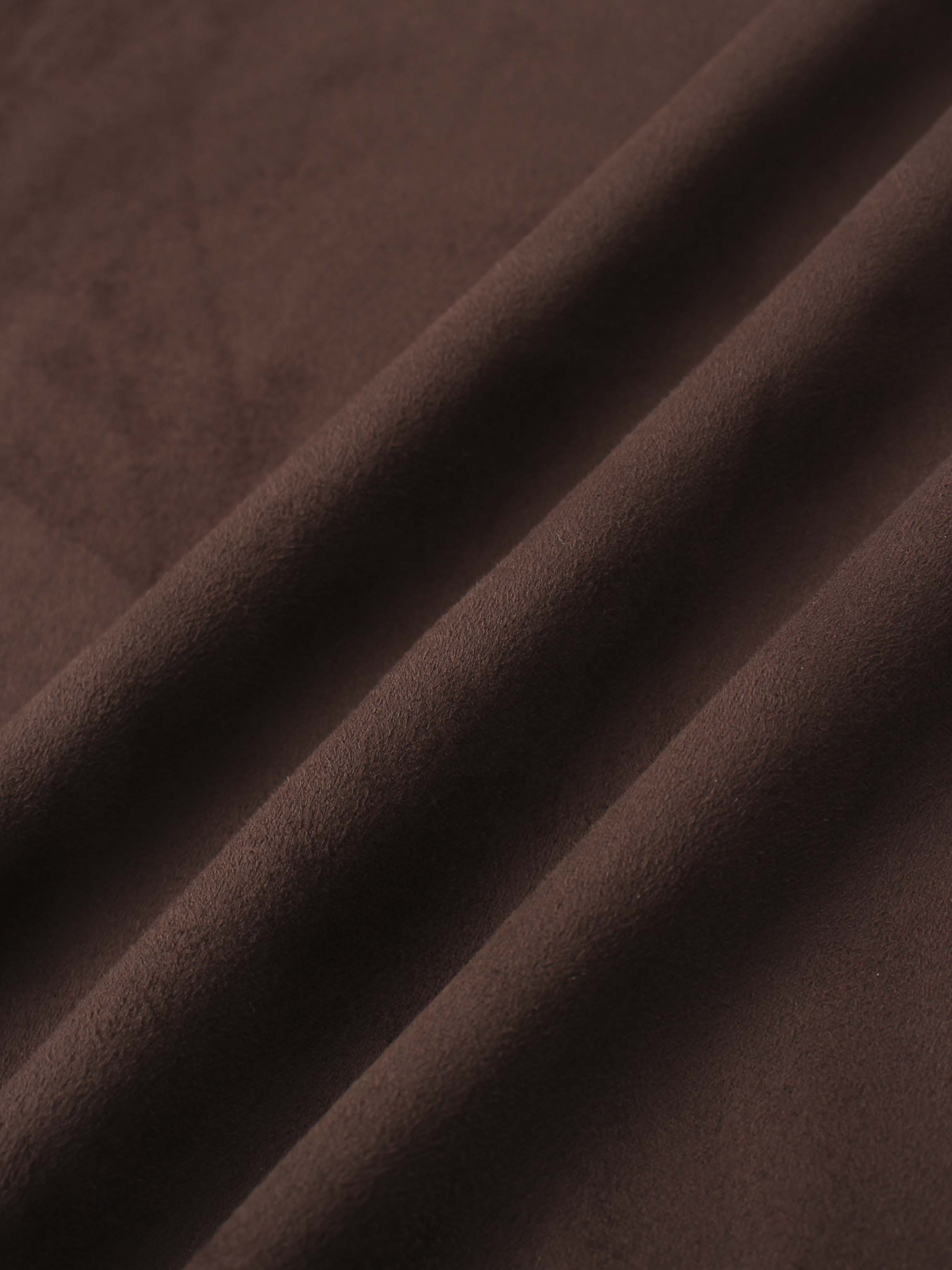 Suede Trumpet Skirt-Brown