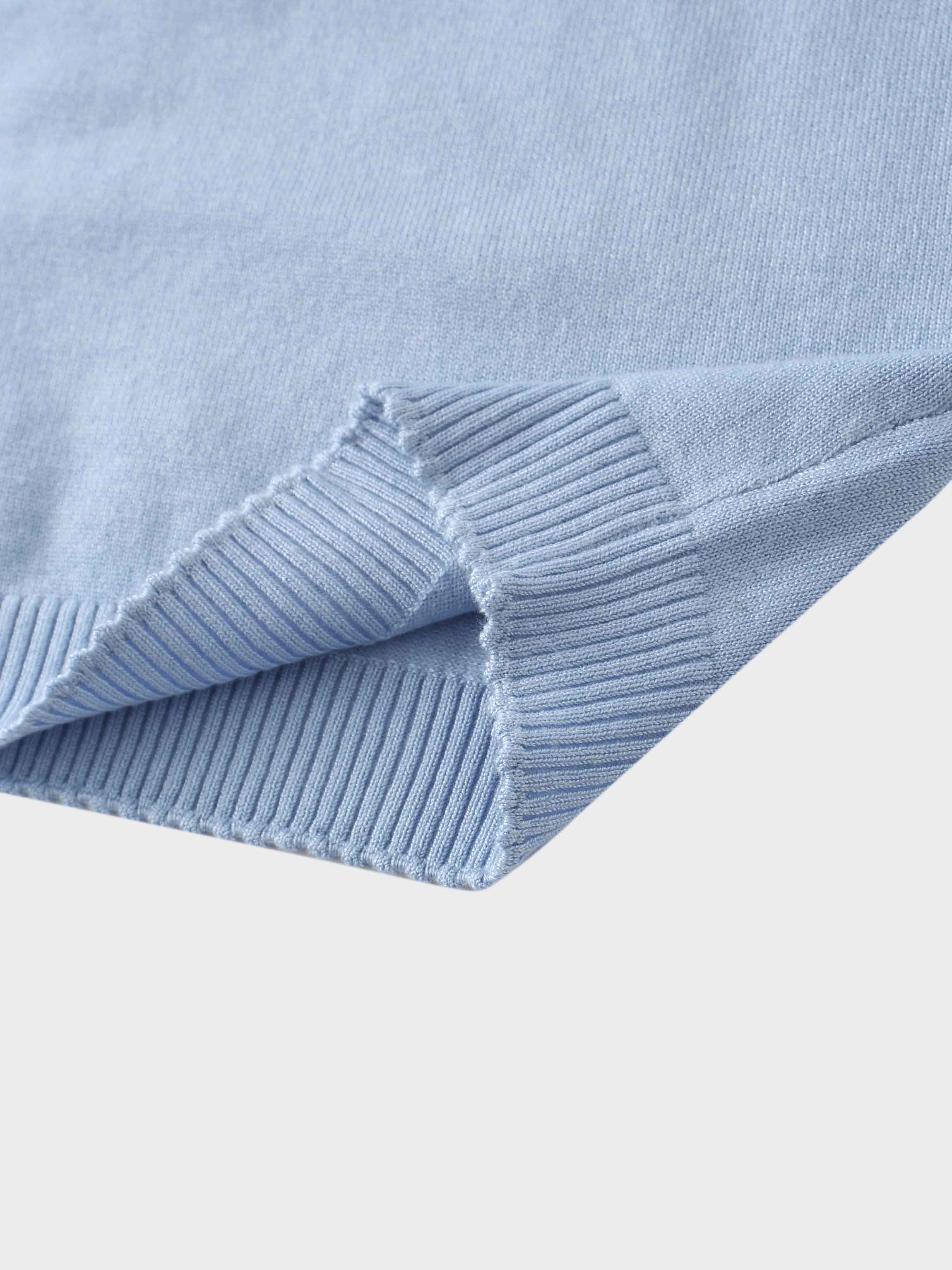 Embellished Cluster Crop Cardigan-Light Blue