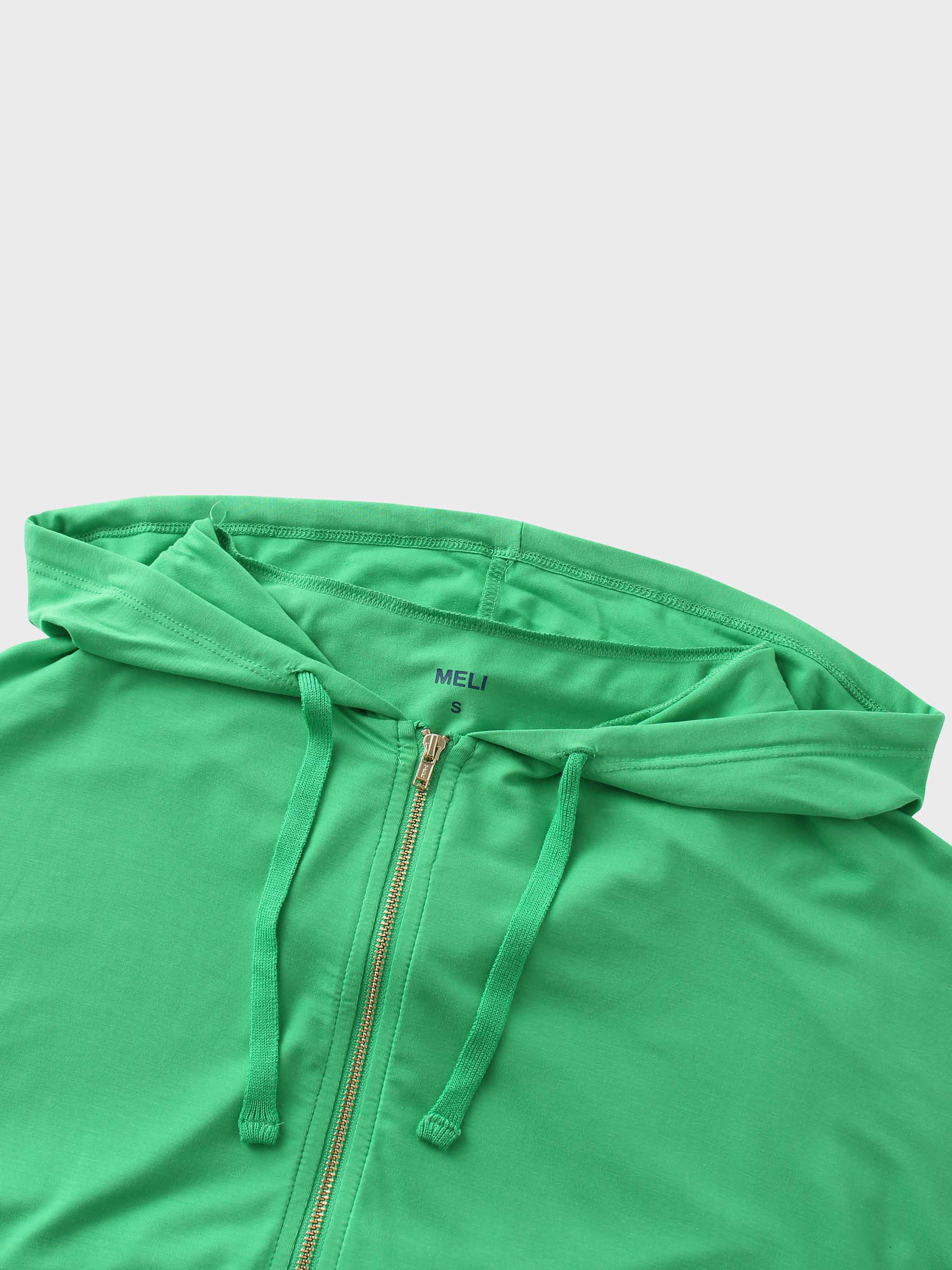 ZIP UP HOODIE-GREEN