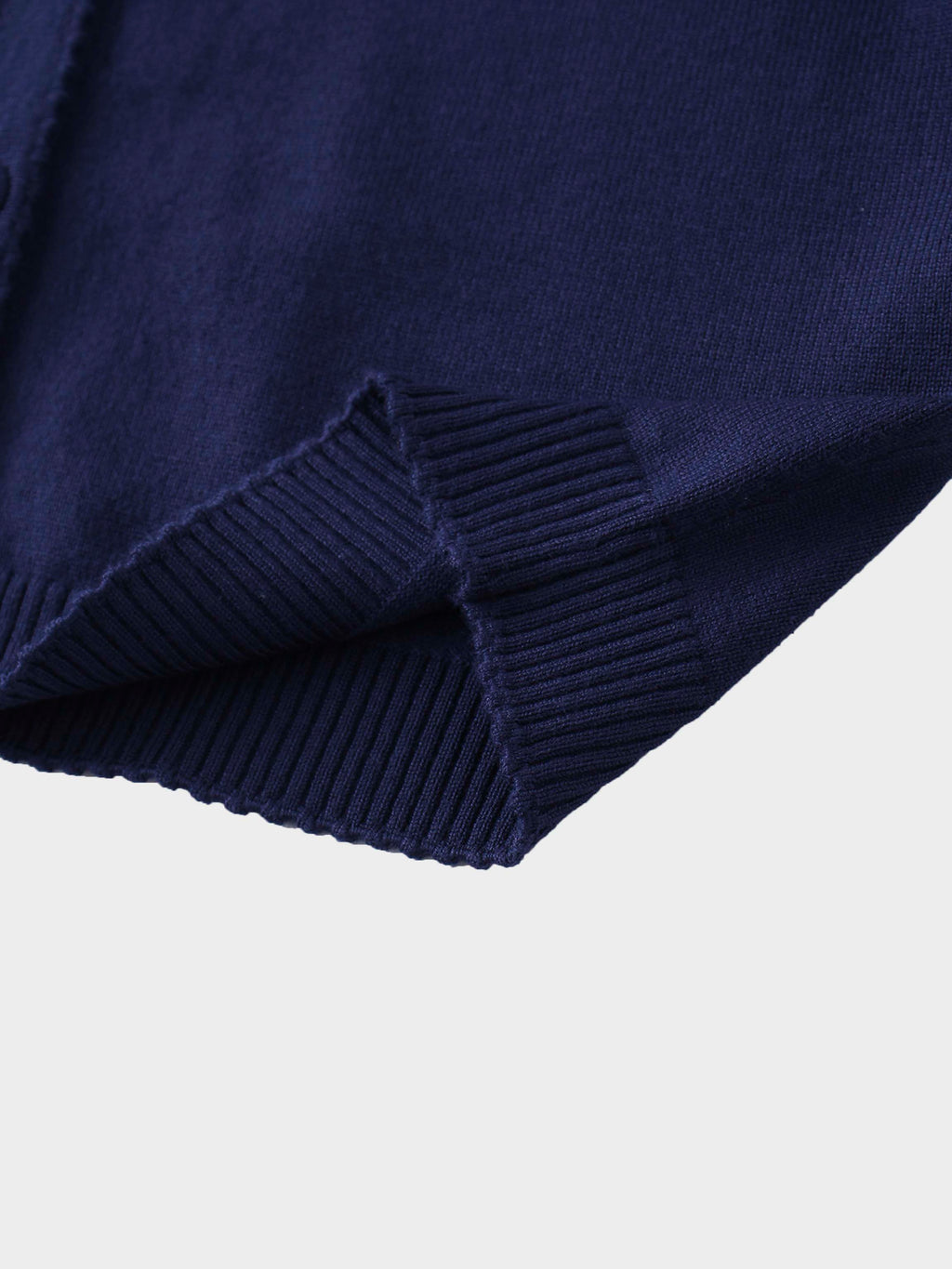 Embellished Cluster Crop Cardigan-Navy