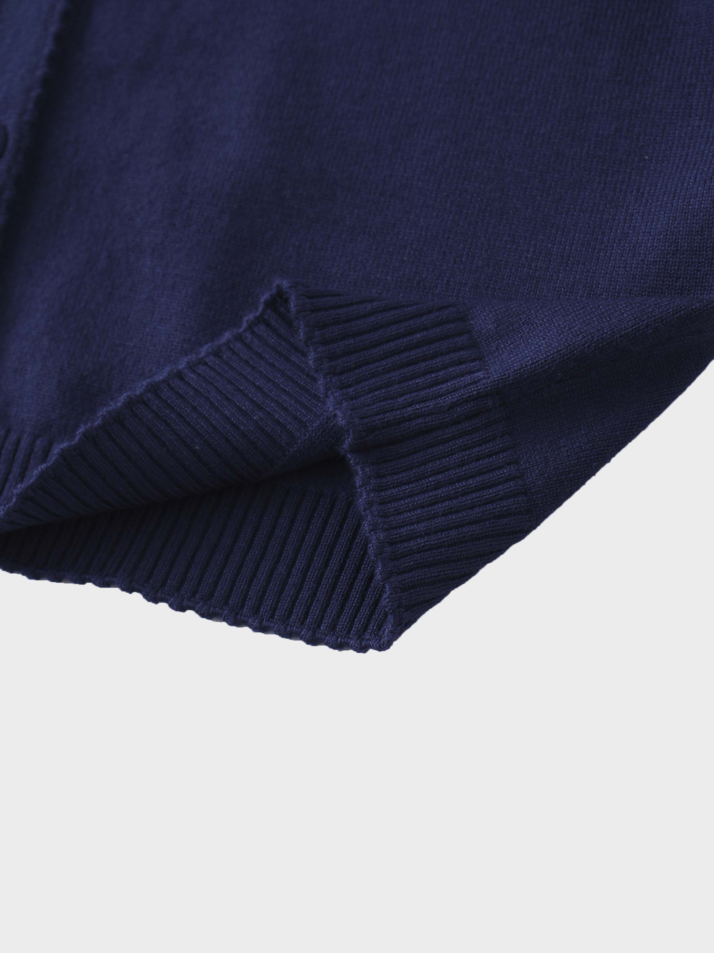 Embellished Cluster Crop Cardigan-Navy