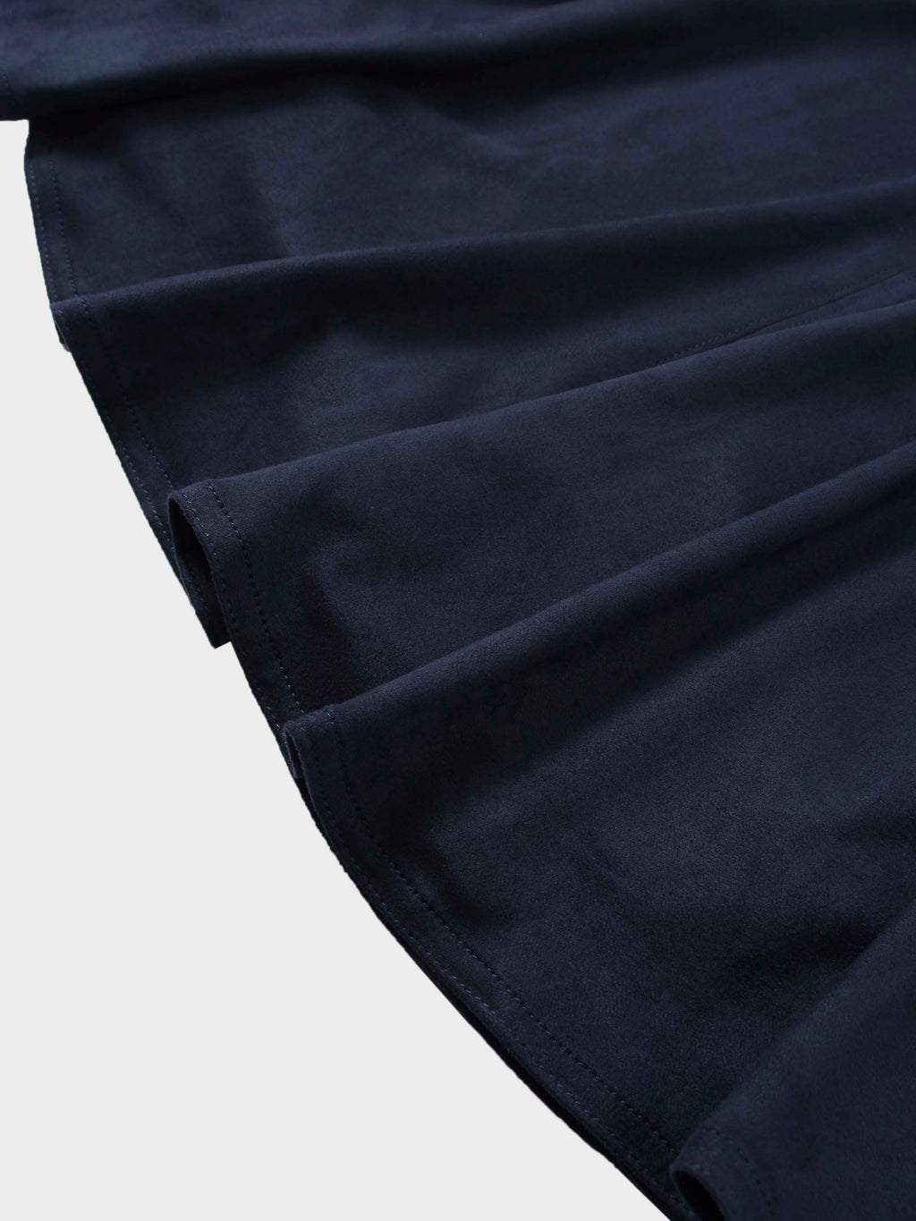 Suede Trumpet Skirt-Navy