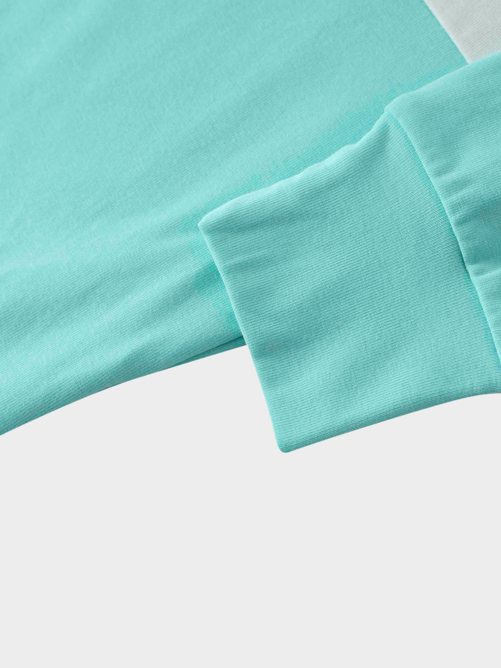 Wide Stripe Bomber-Aqua/White