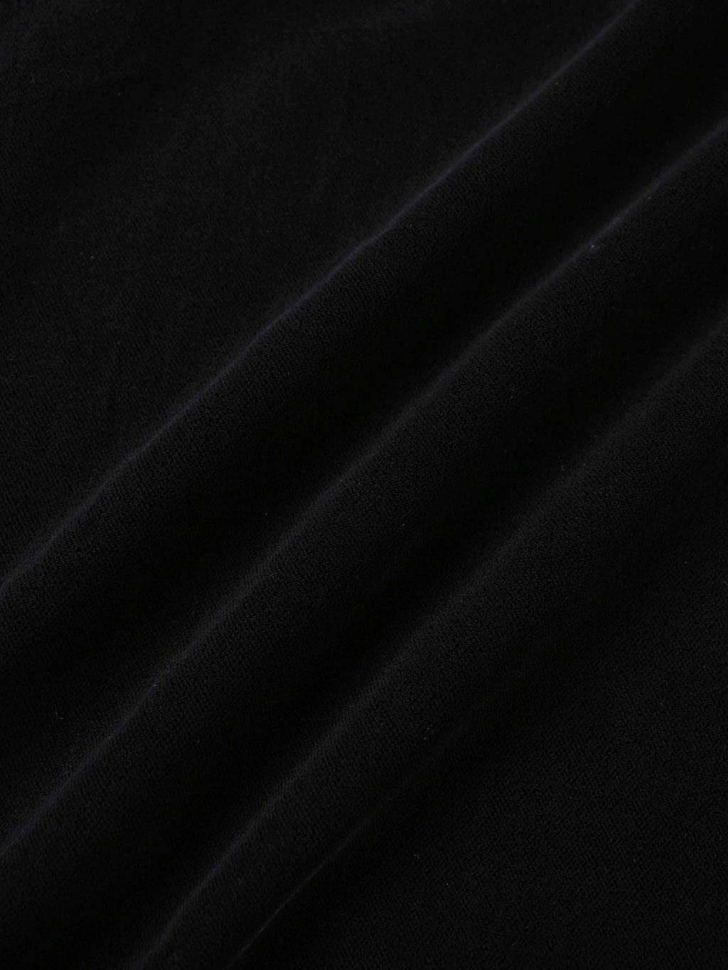 Lace Inlay Velvet Dress-Black