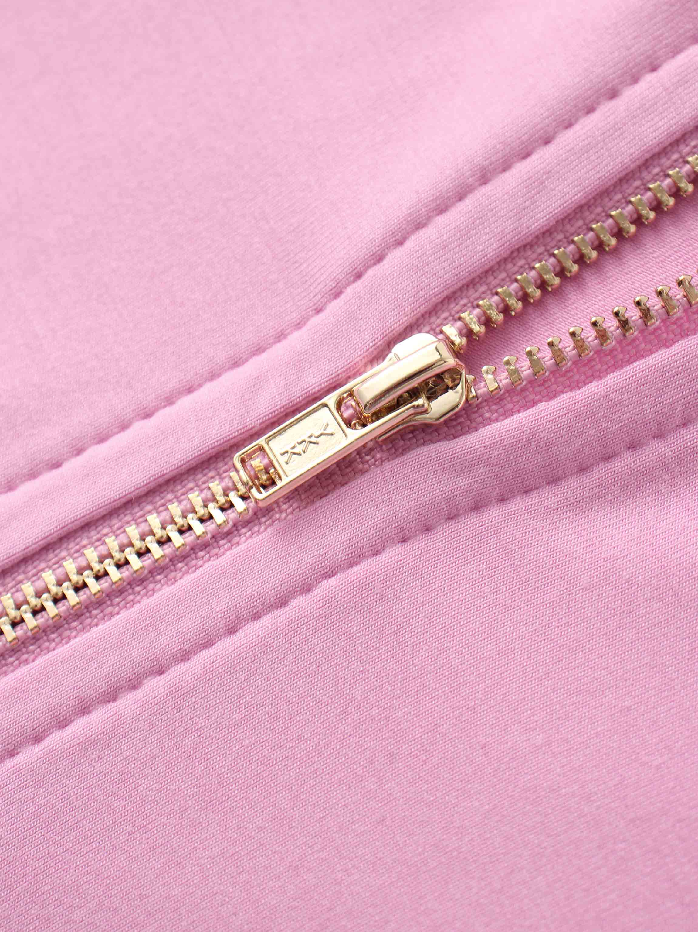 ZIP UP HOODIE-BUBBLEGUM PINK