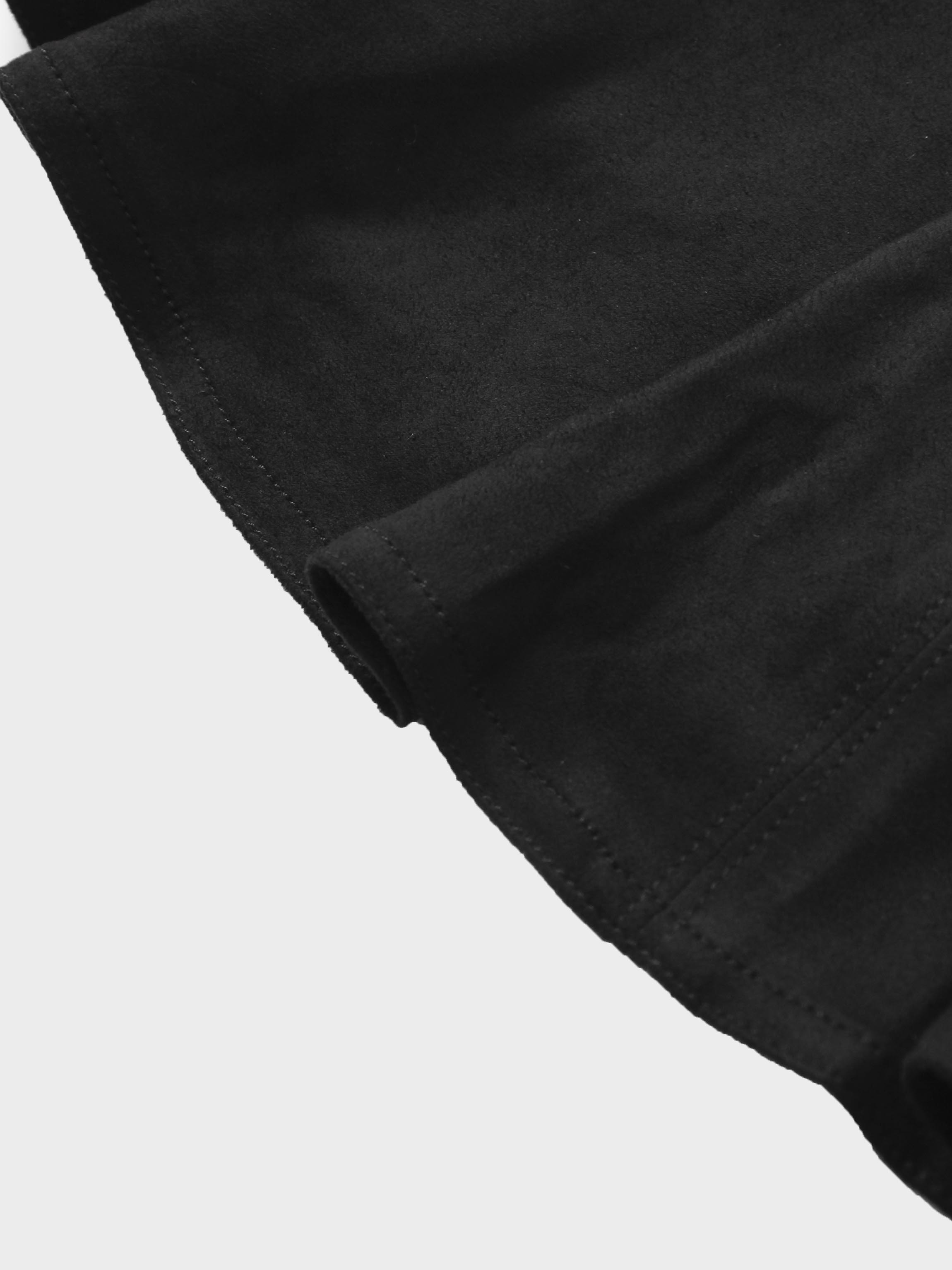 Suede Trumpet Skirt-Black