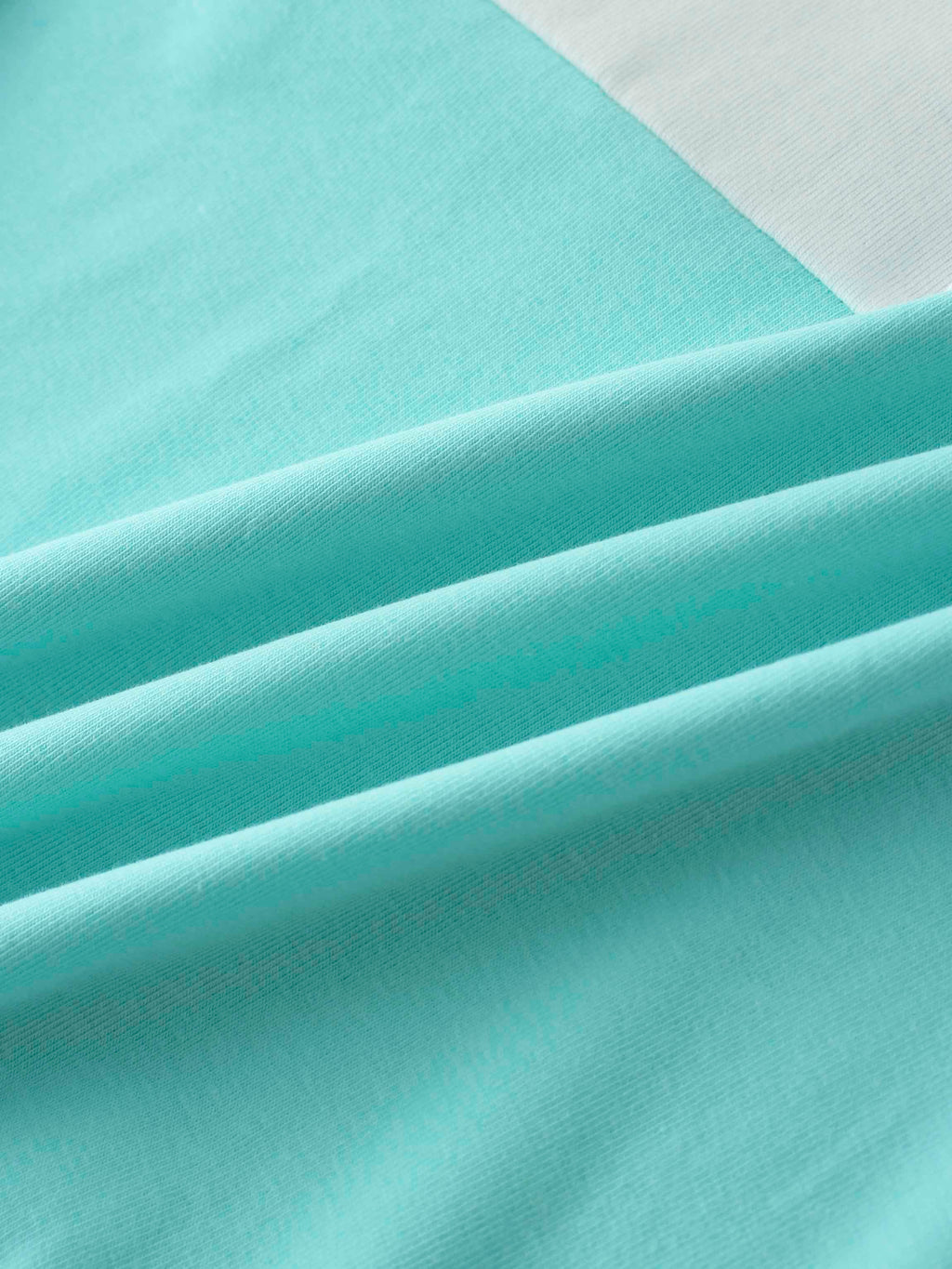 Wide Stripe Bomber-Aqua/White