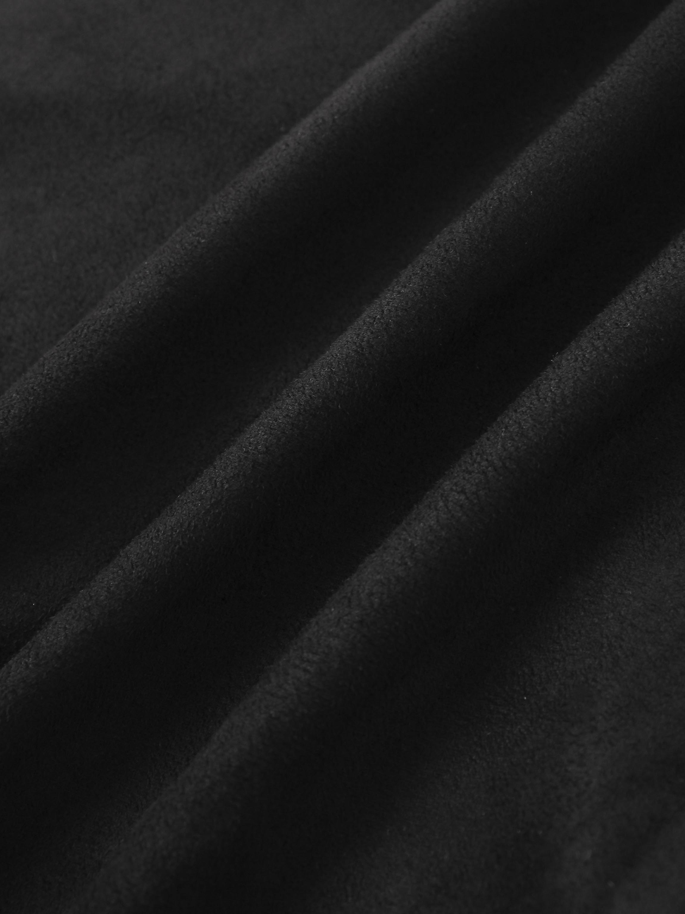 Suede Trumpet Skirt-Black