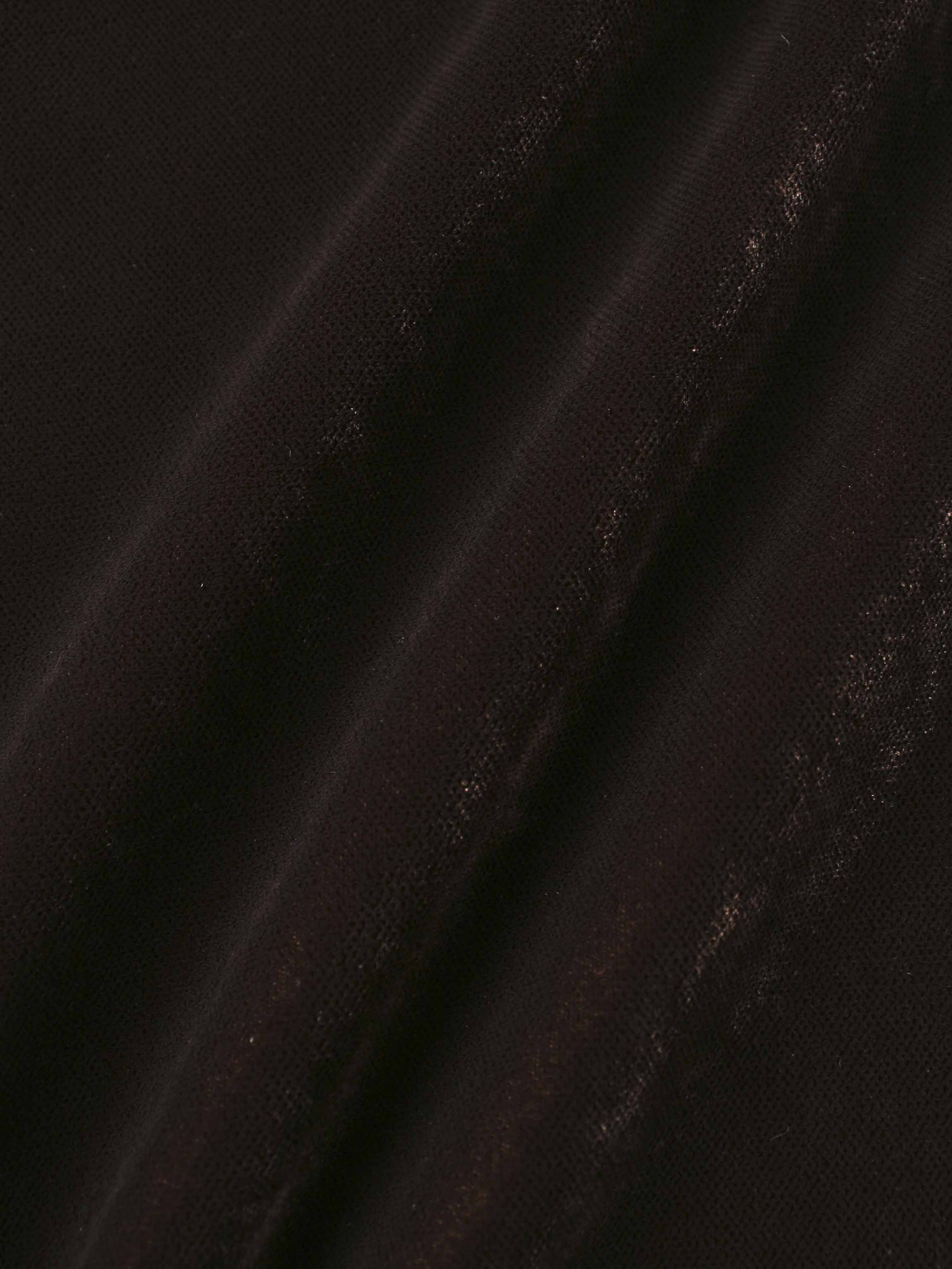 Lace Inlay Velvet Dress-Brown