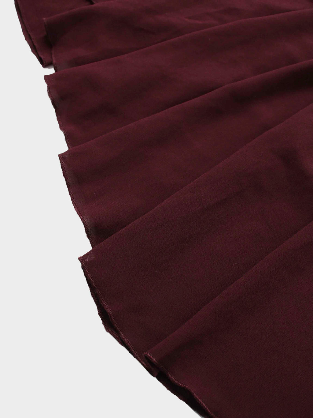 Asymmetrical Bottom Belted Dress-Burgundy