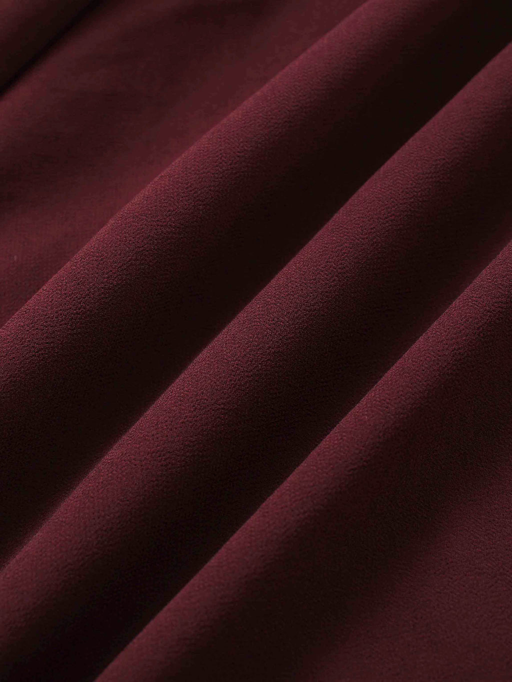 Asymmetrical Bottom Belted Dress-Burgundy