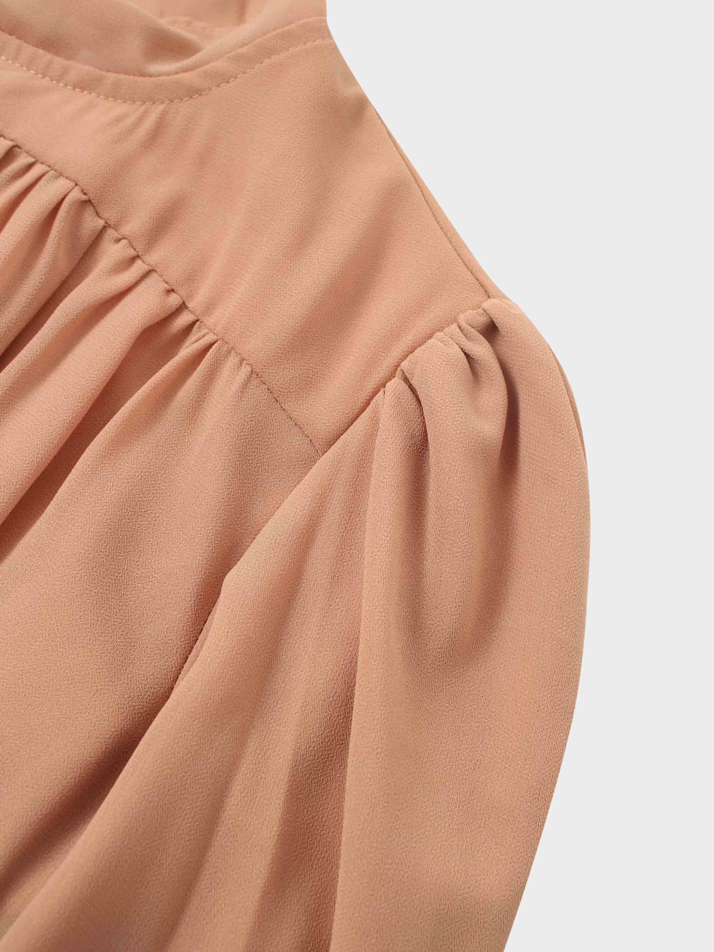 Asymmetrical Bottom Belted Dress-Mocha