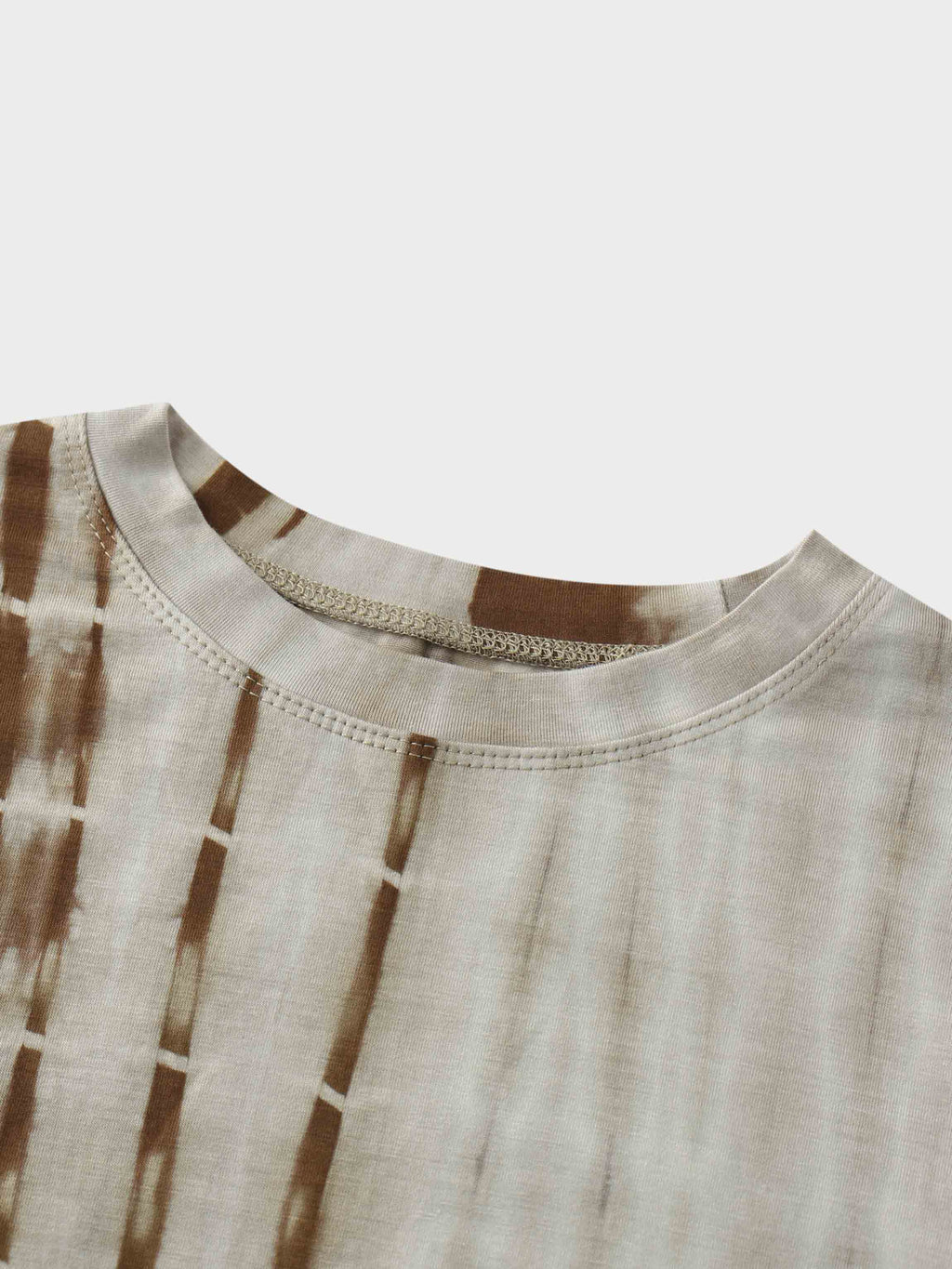 Tie Dye Crew Neck T-Shirt-Olive