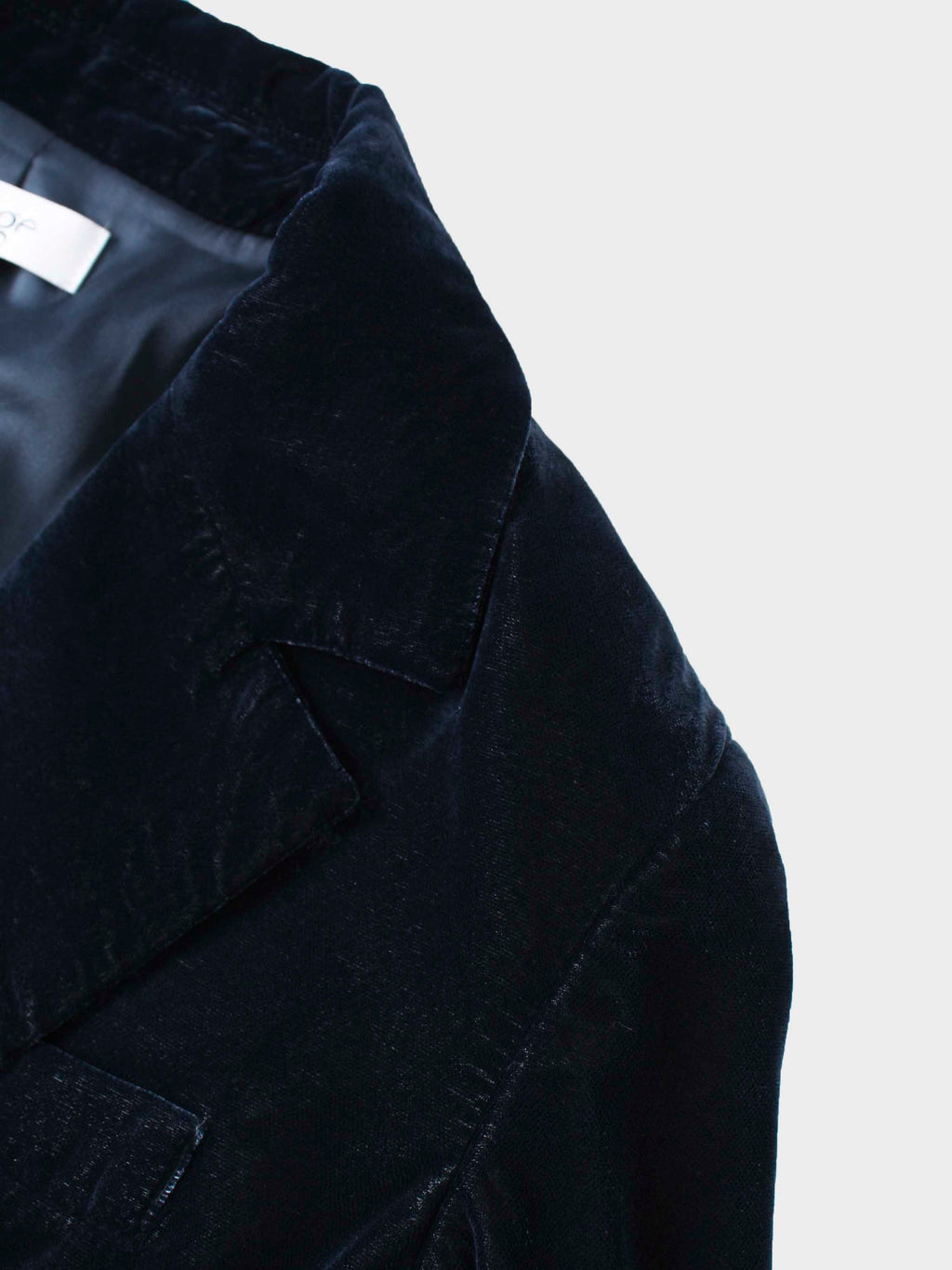 Embellished Velvet Blazer-Grey/Blue