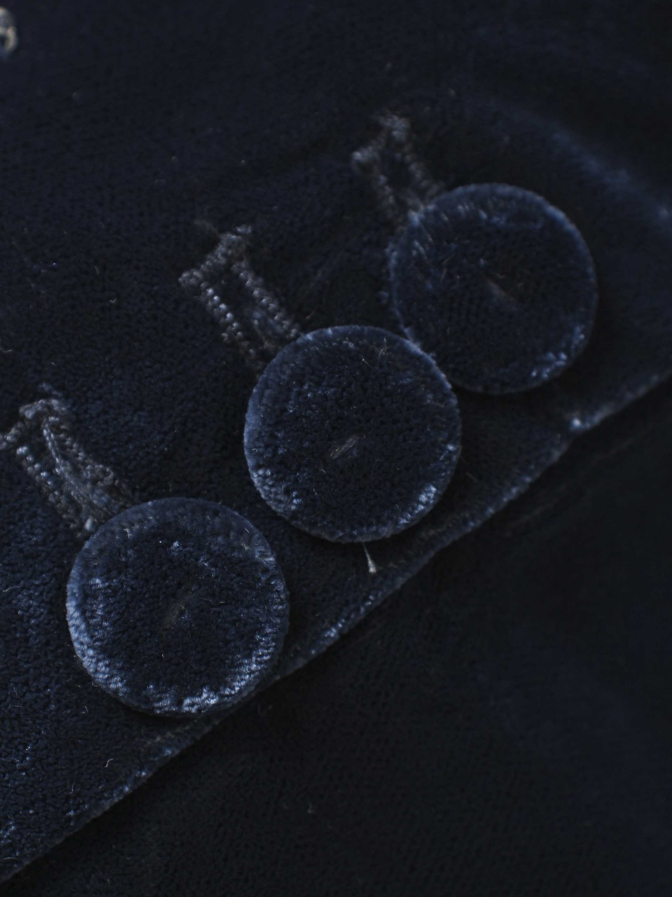 Embellished Velvet Blazer-Grey/Blue