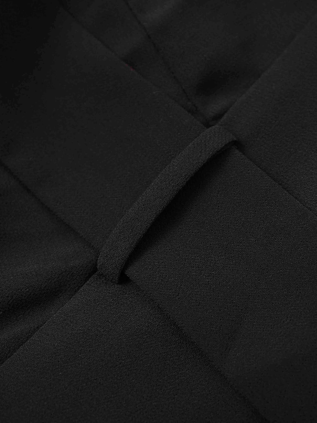 Asymmetrical Bottom Belted Dress-Black