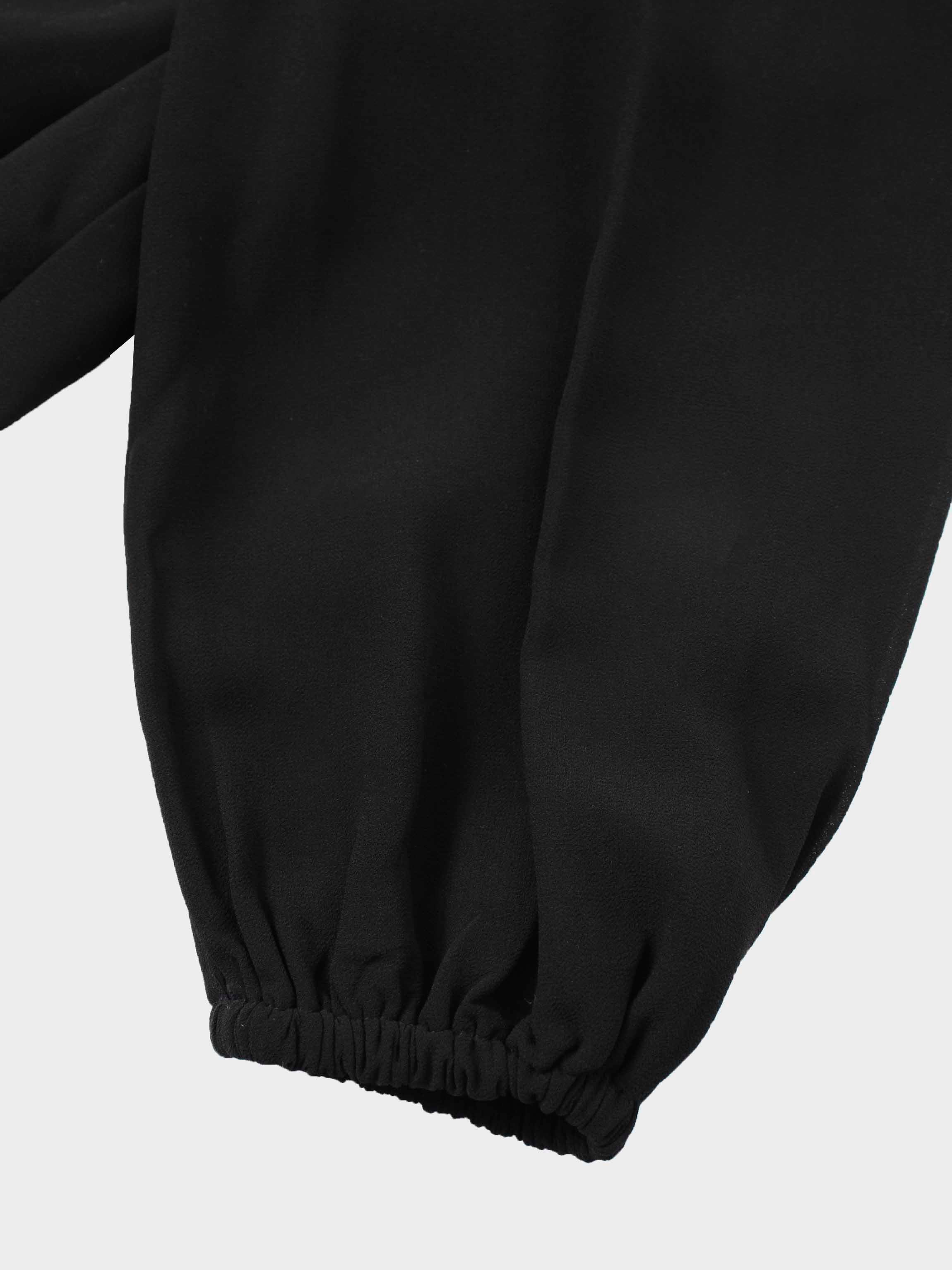 Asymmetrical Bottom Belted Dress-Black