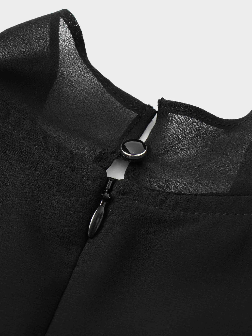 Asymmetrical Bottom Belted Dress-Black