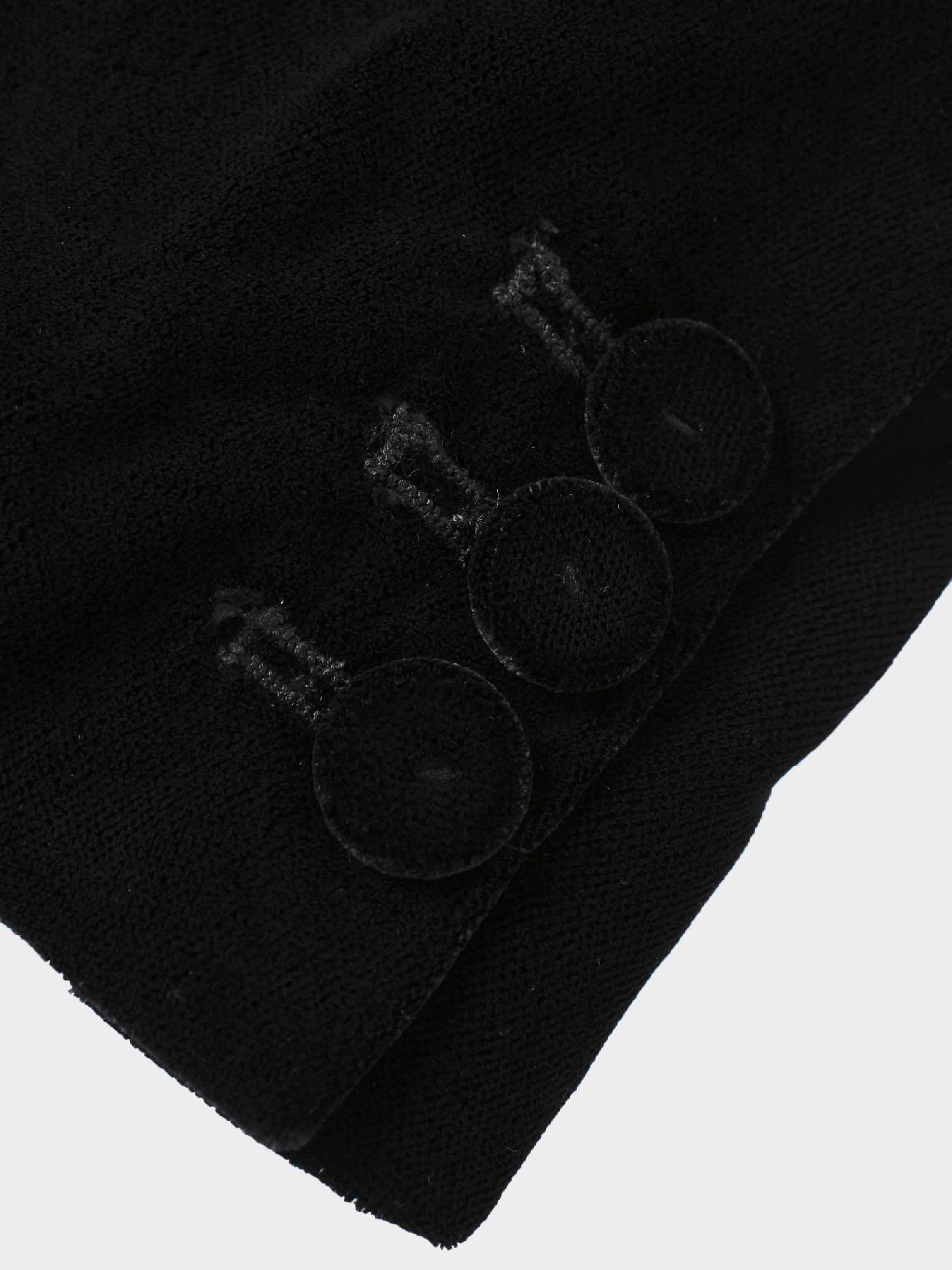 Embellished Velvet Blazer-Black