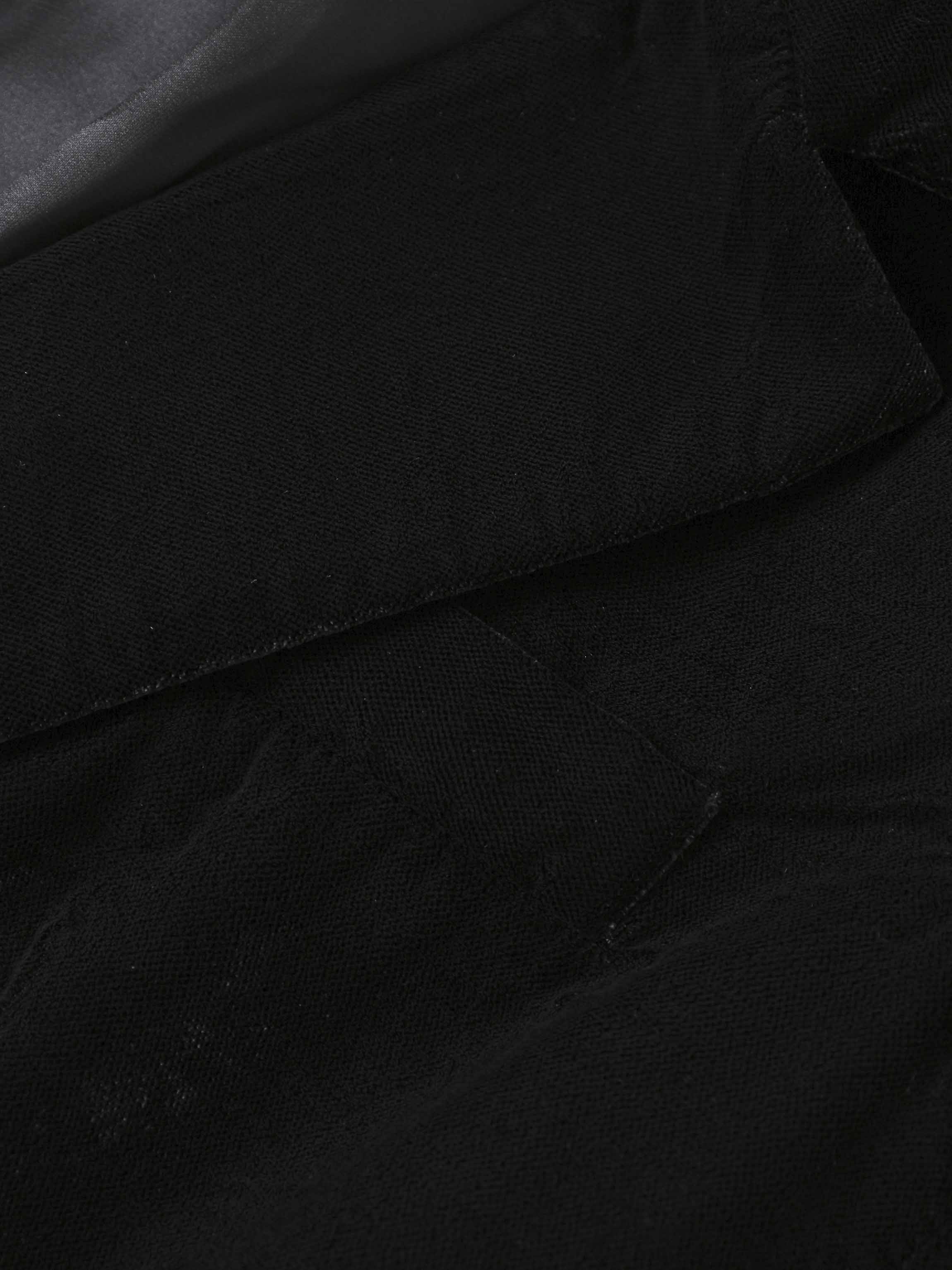 Embellished Velvet Blazer-Black