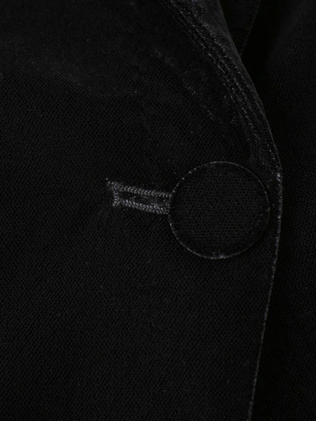 Embellished Velvet Blazer-Black