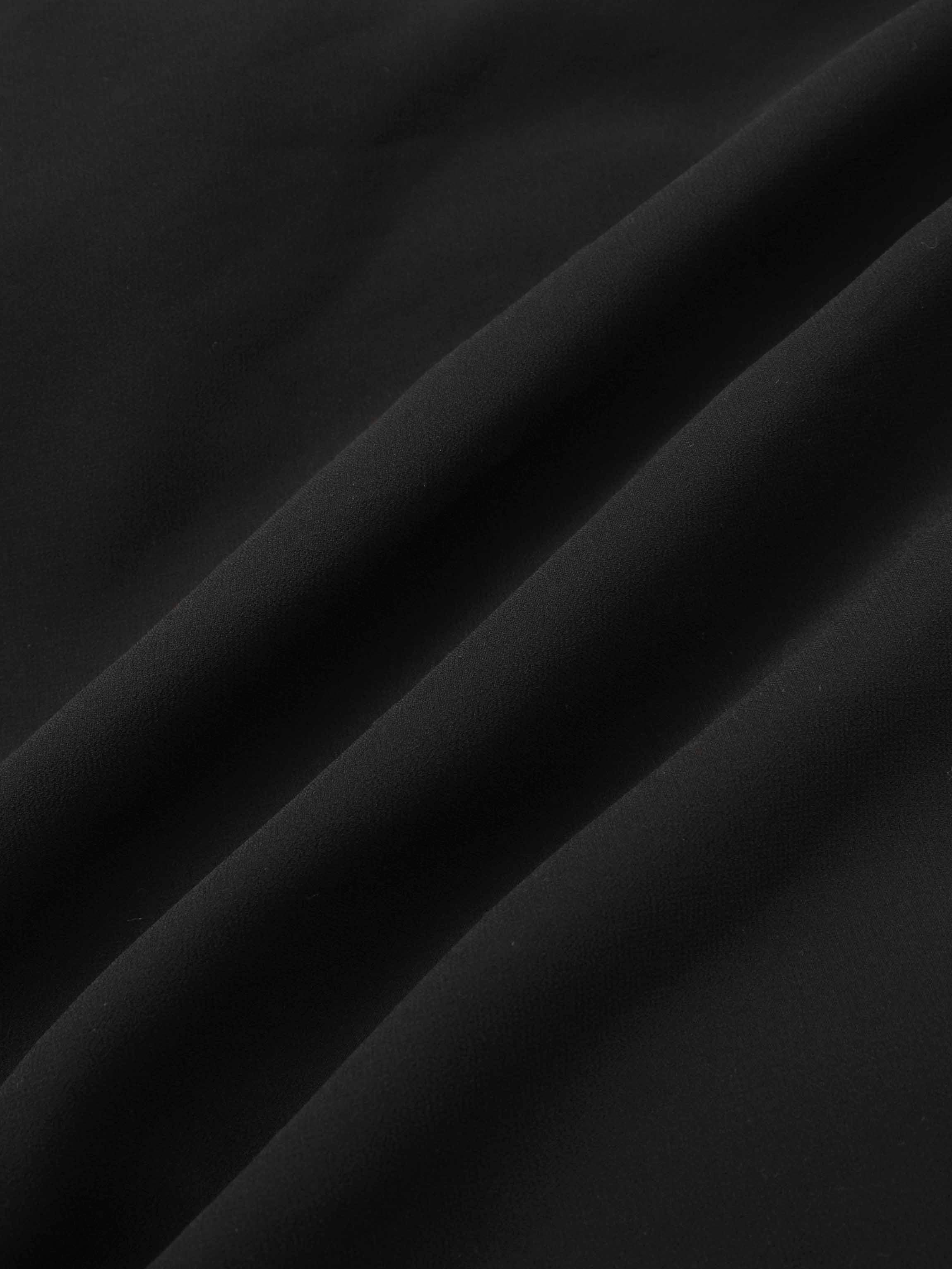 Asymmetrical Bottom Belted Dress-Black