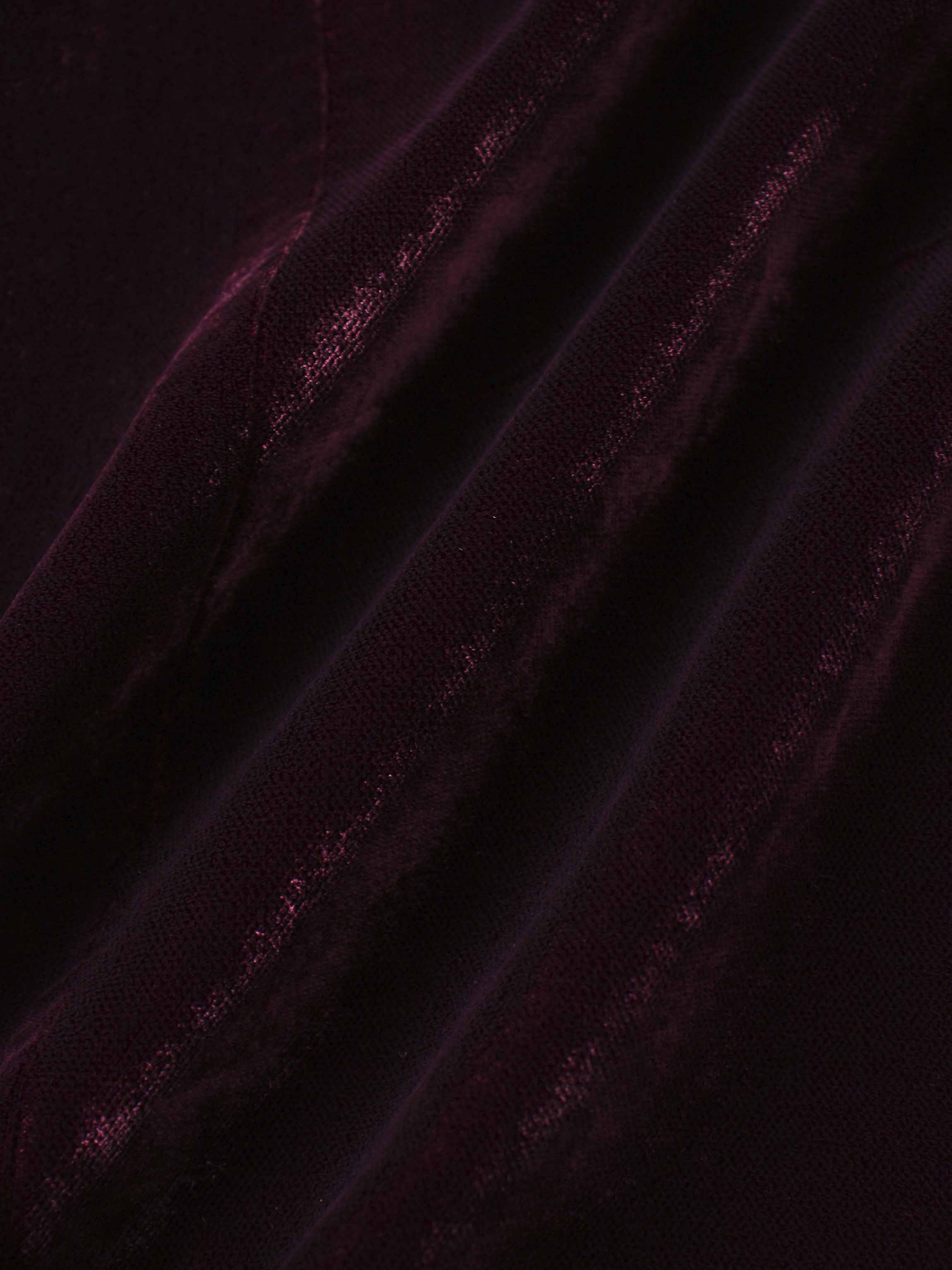 Embellished Velvet Blazer-Burgundy