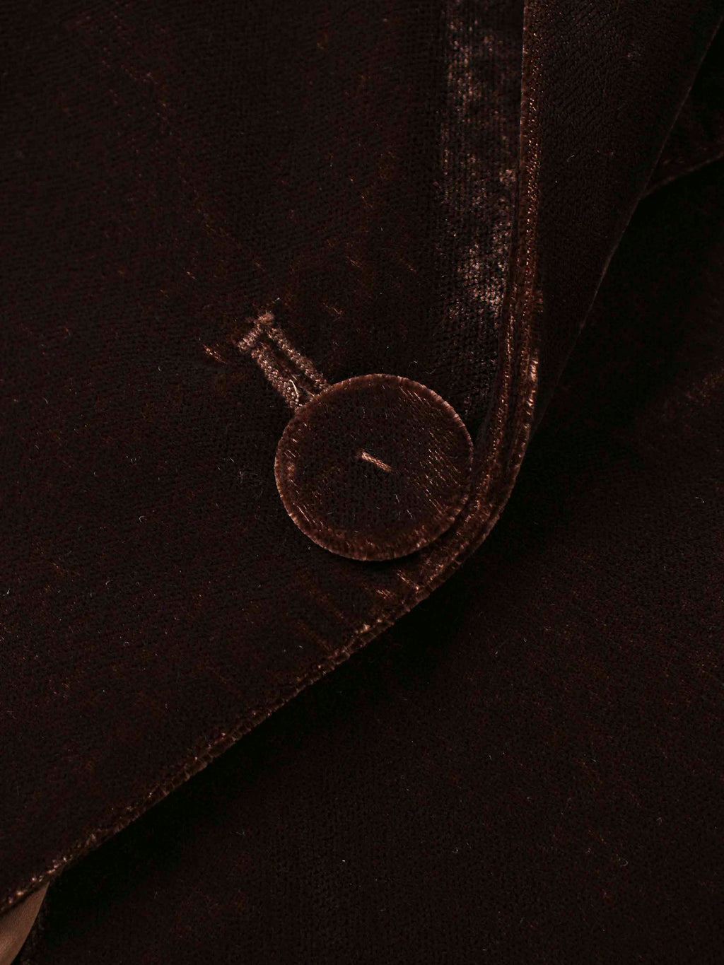 Embellished Velvet Blazer-Brown