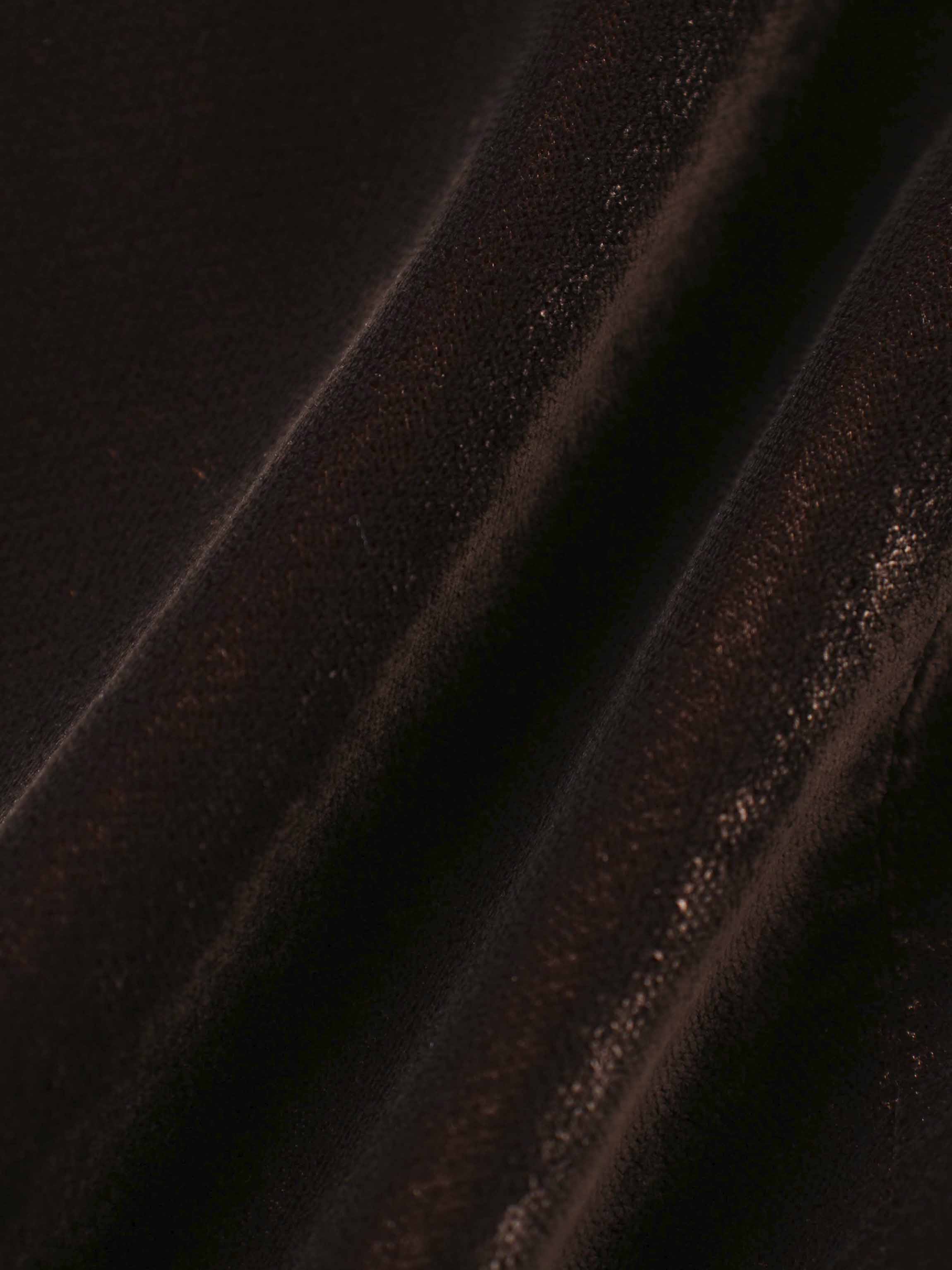 Embellished Velvet Blazer-Brown