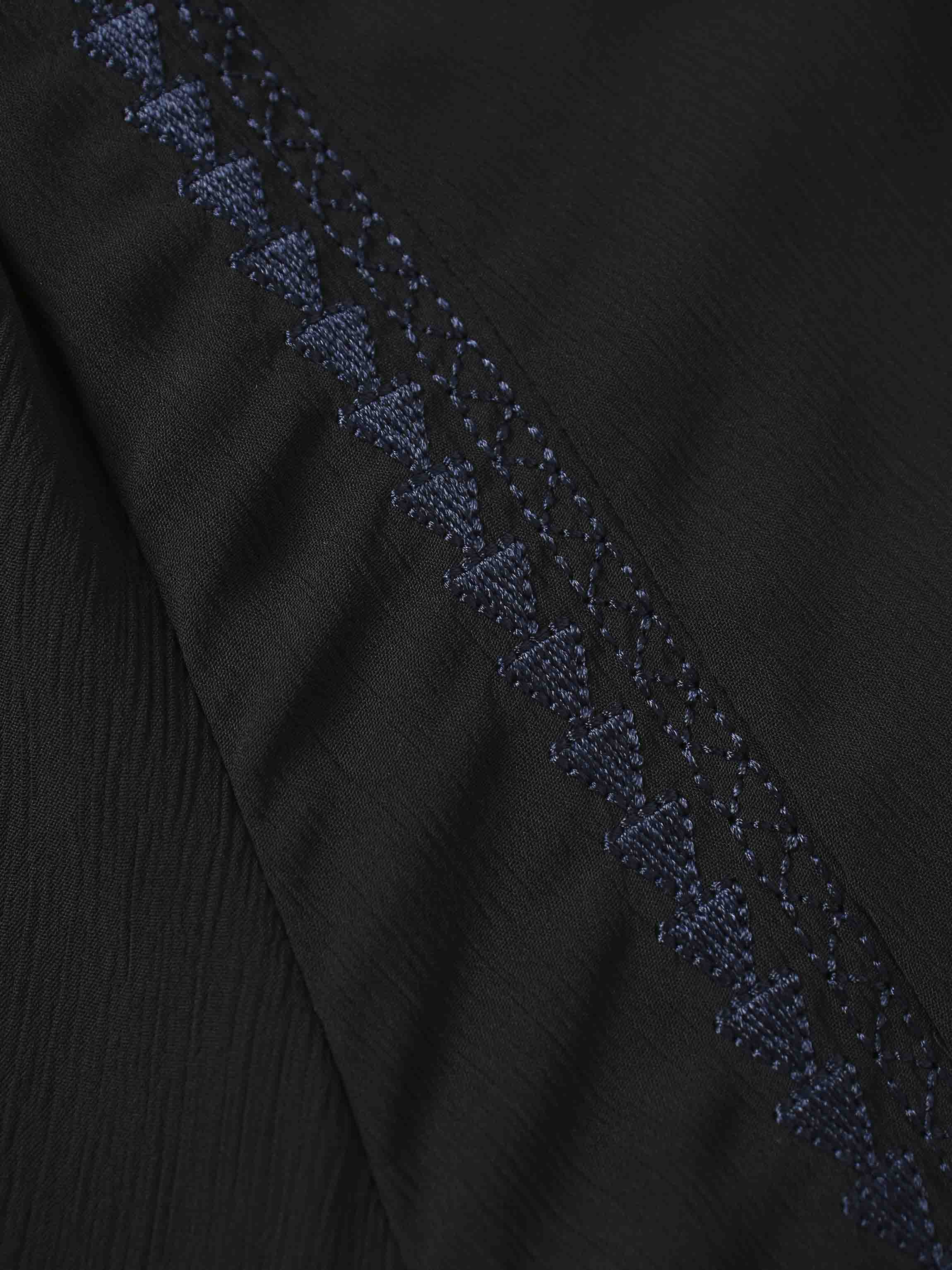 Tiered Dress-Black/Navy