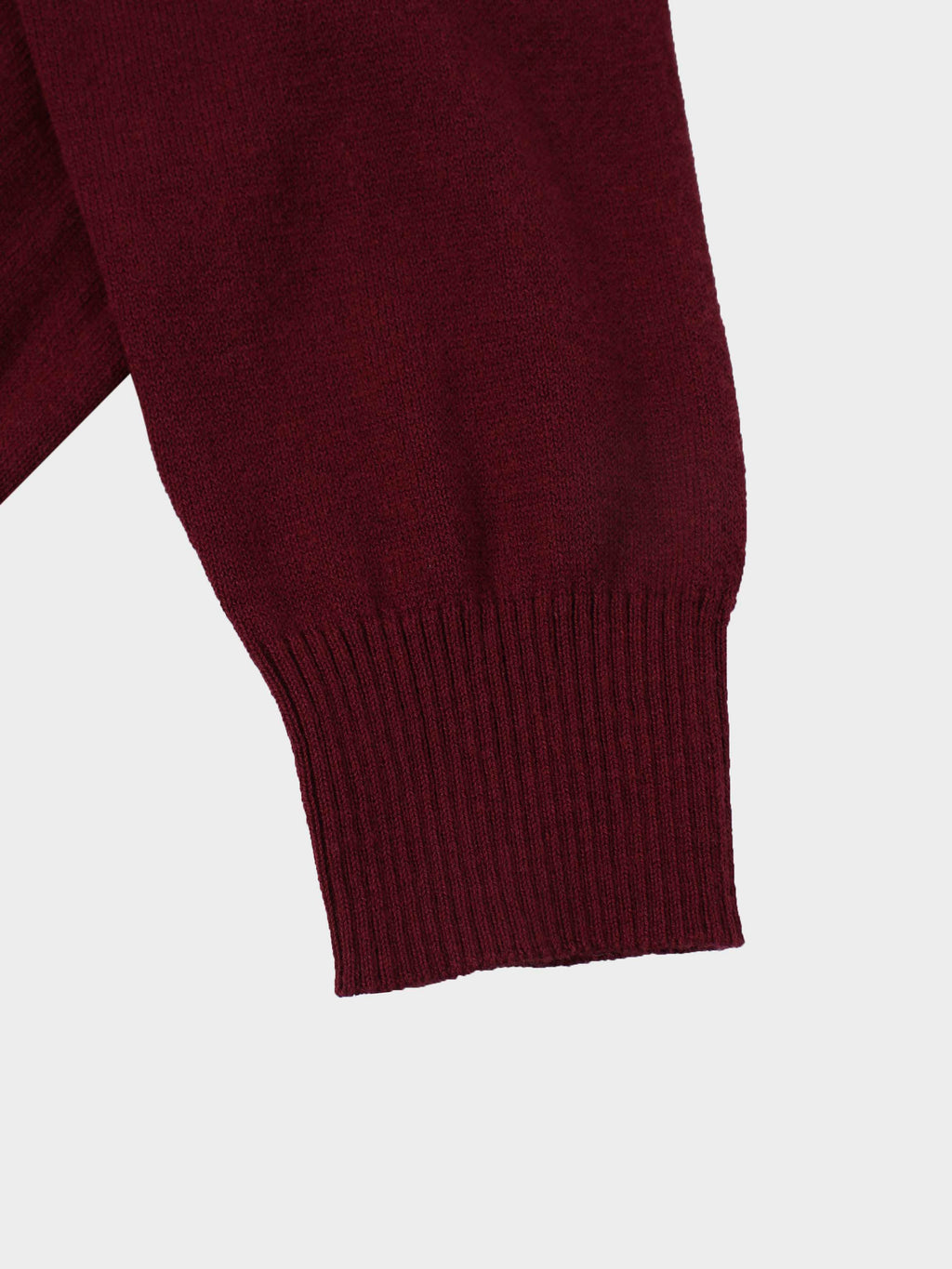 Textured Print Sweater-Burgundy Floral