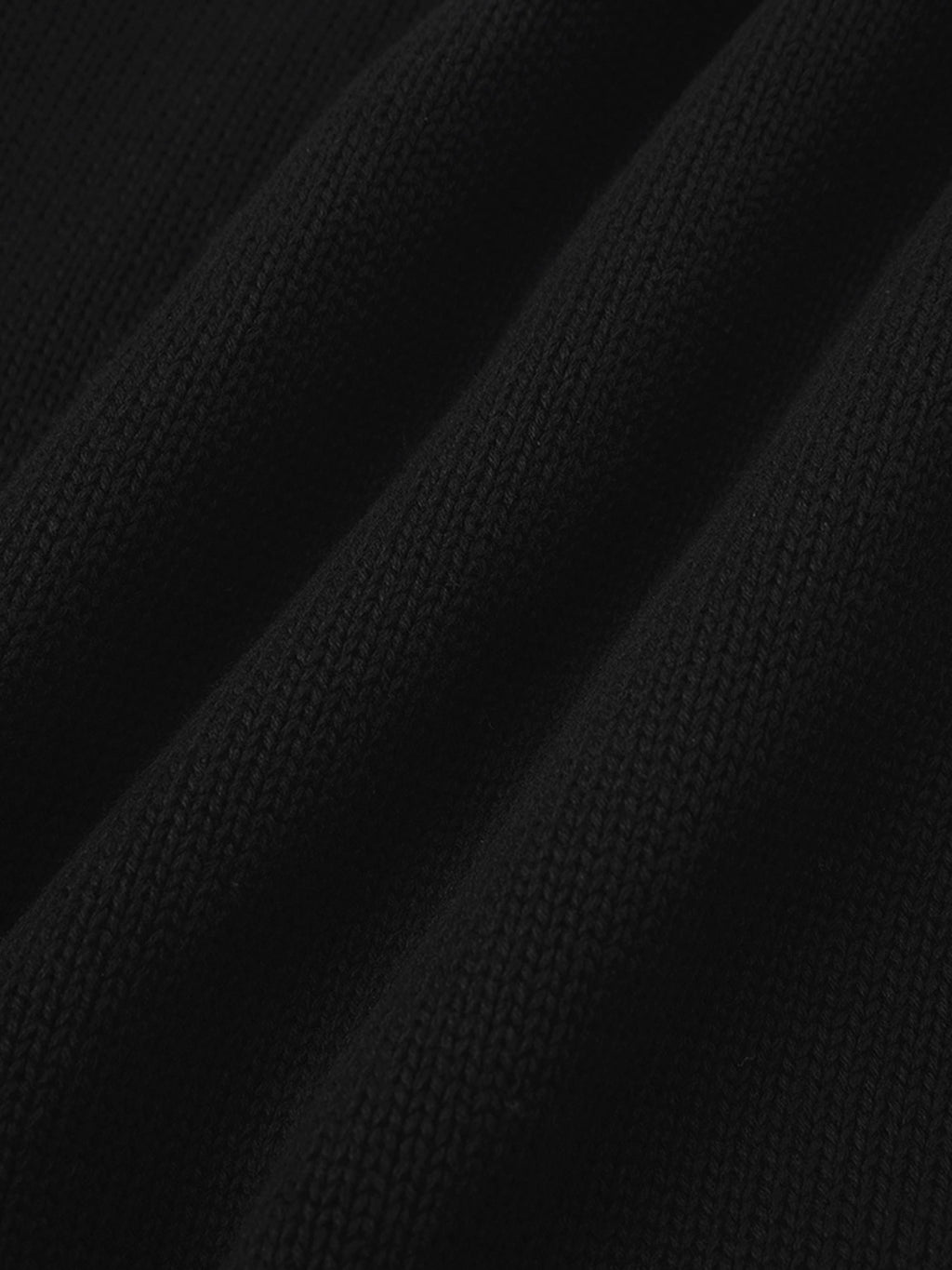 Floral Motif Sweater-Black