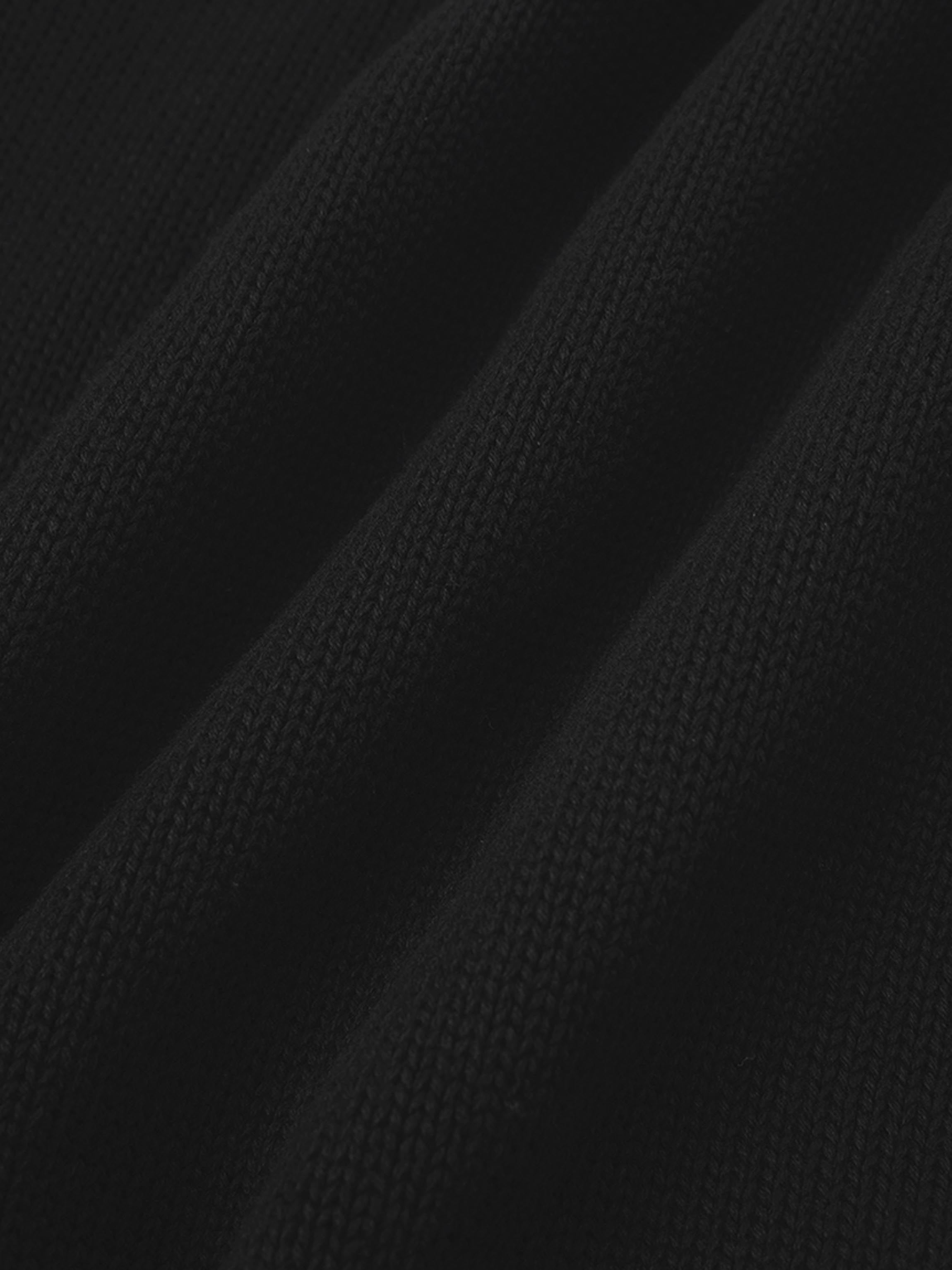 Floral Motif Sweater-Black