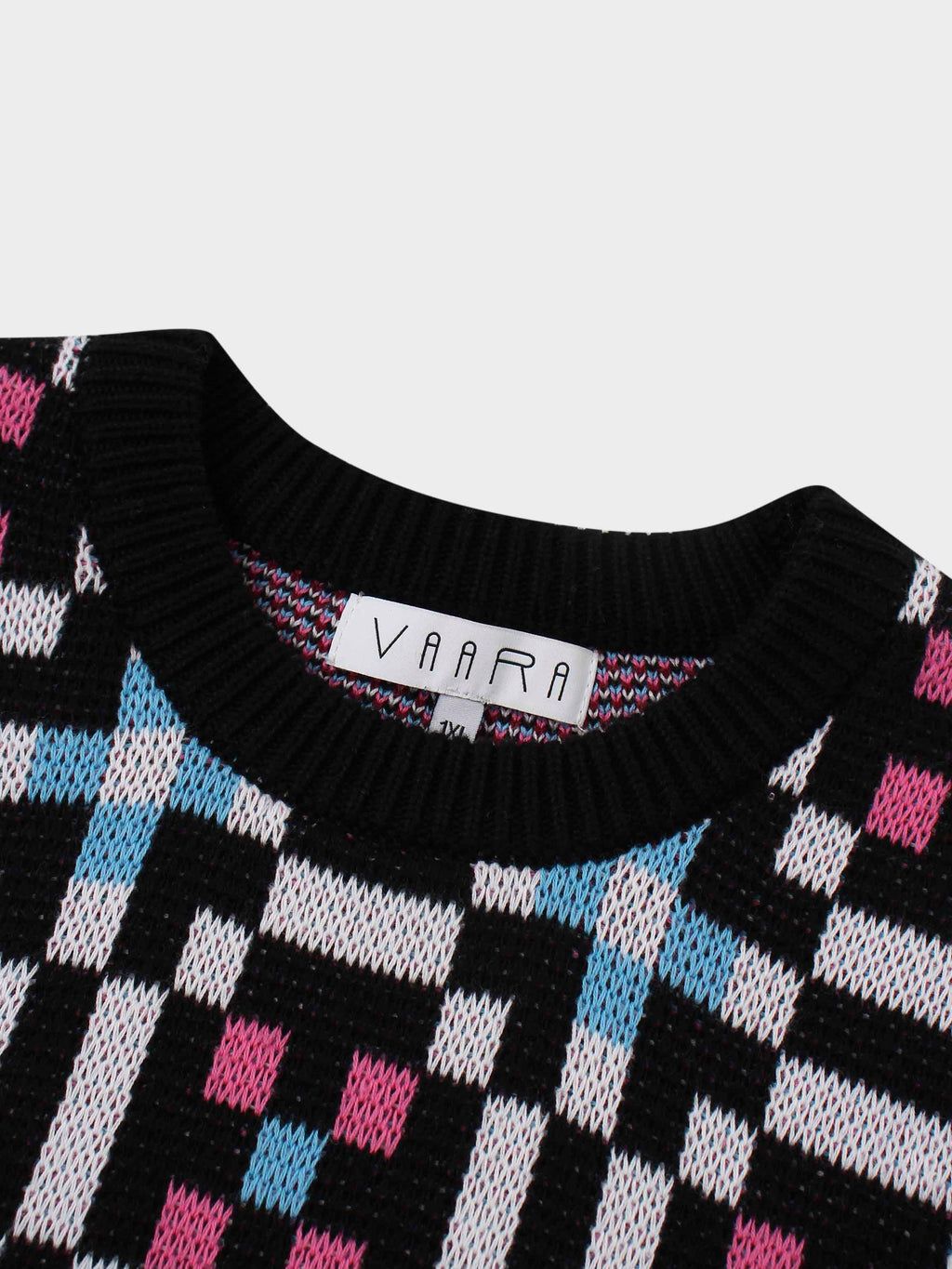 Geometric Design Sweater-Pink