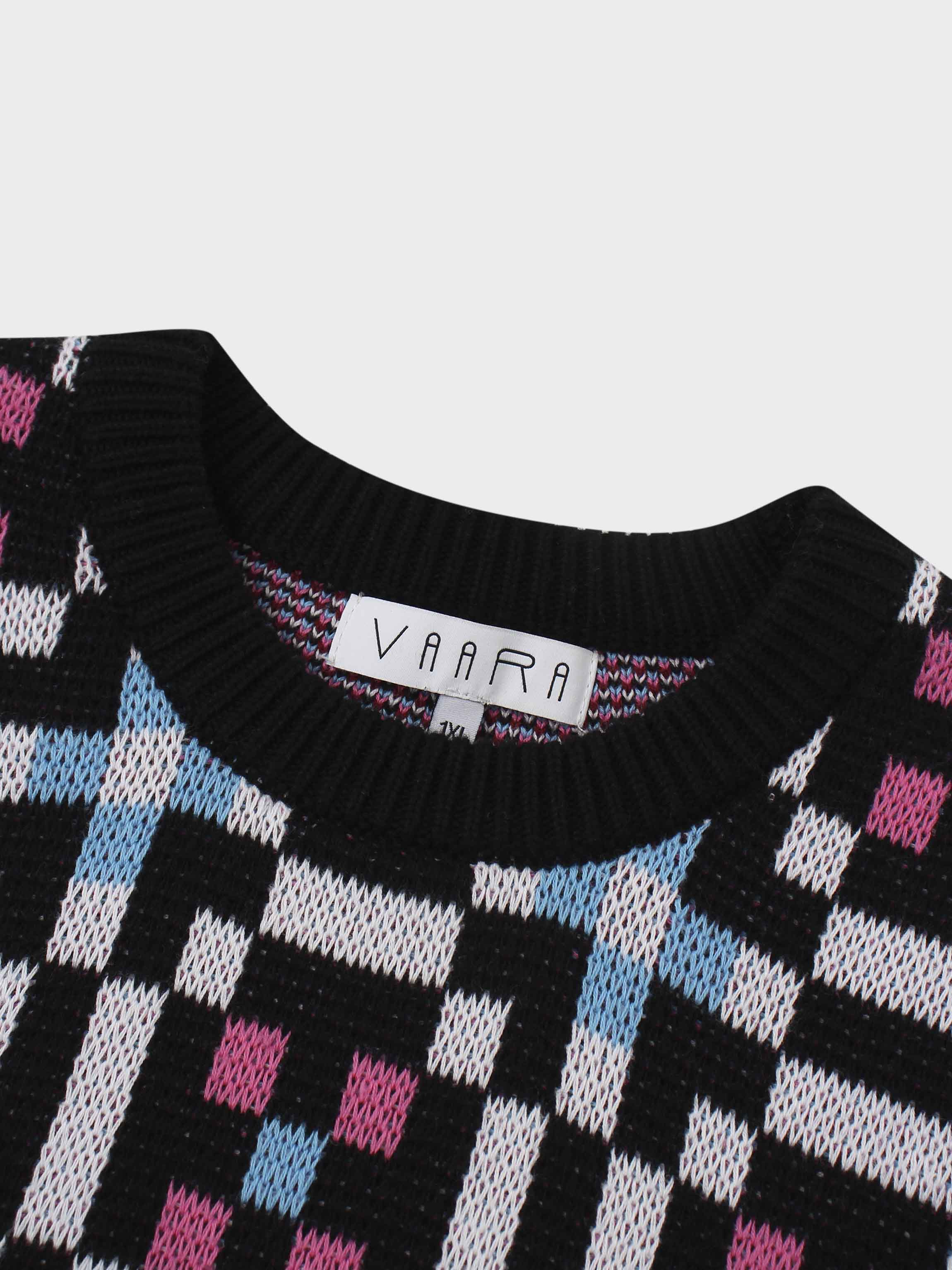 Geometric Design Sweater-Pink