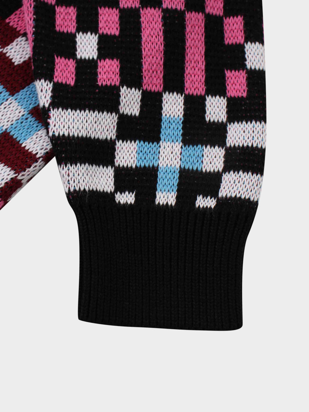 Geometric Design Sweater-Pink
