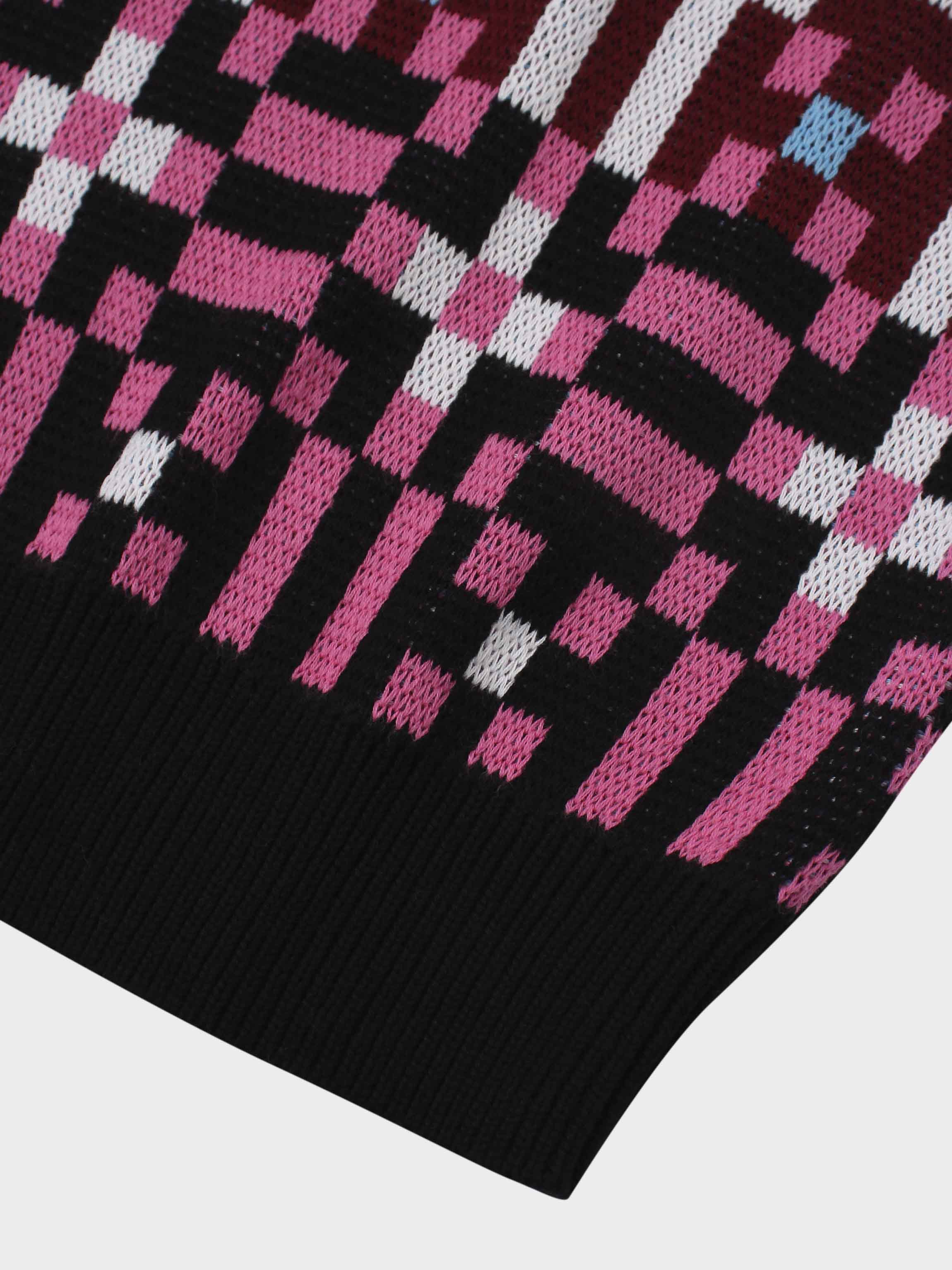 Geometric Design Sweater-Pink